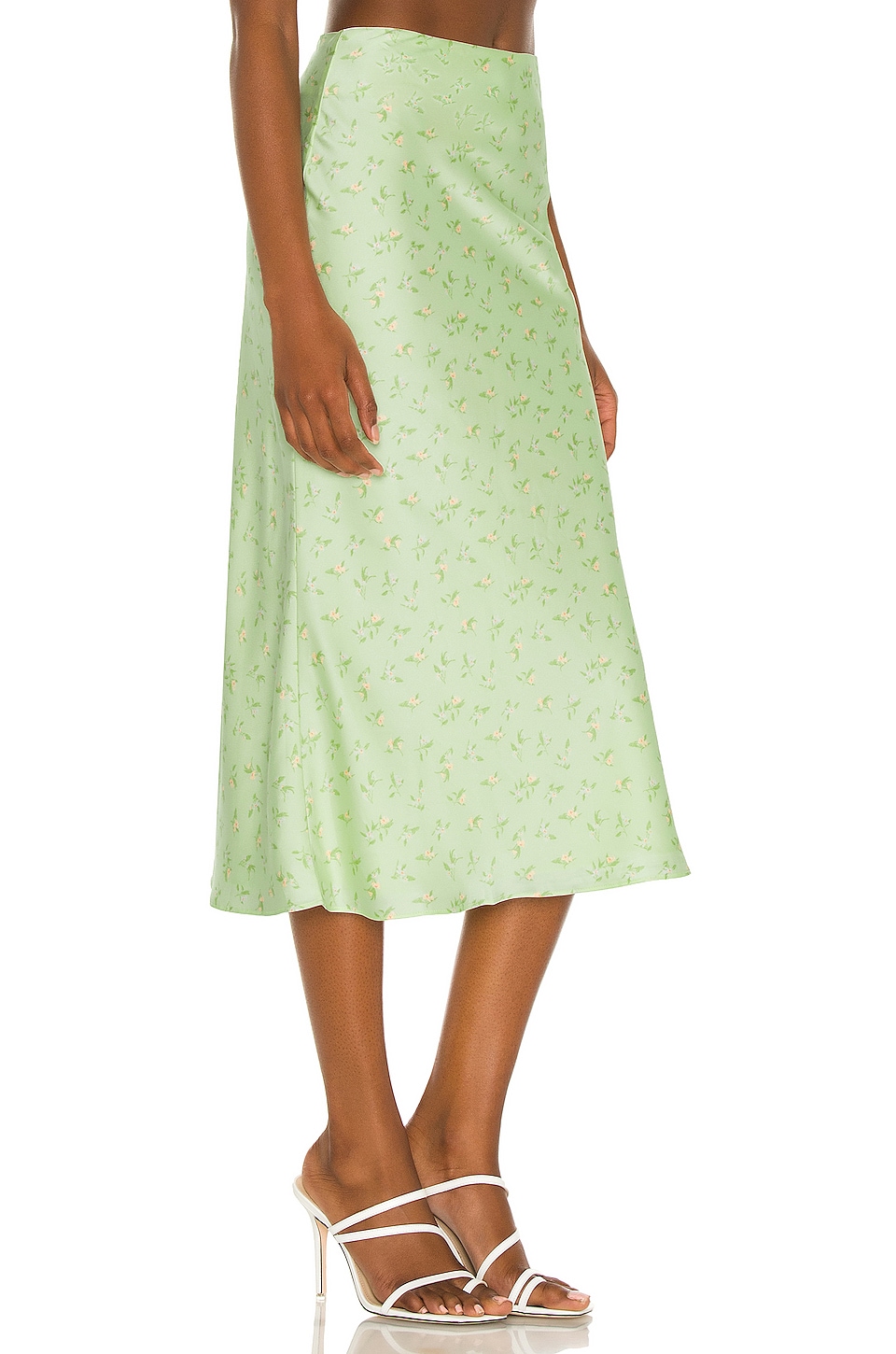 Camila Coelho Gysele Midi Skirt in Sage Delilah