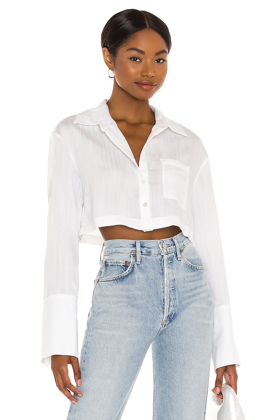 Camila Coelho Samira Crop Top In White 