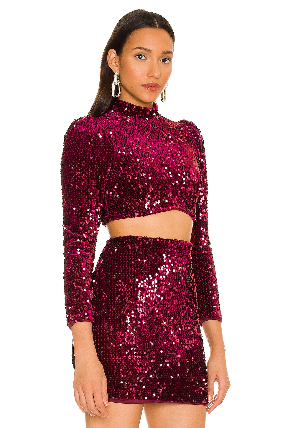 Camila Coelho Edna Top in Burgundy