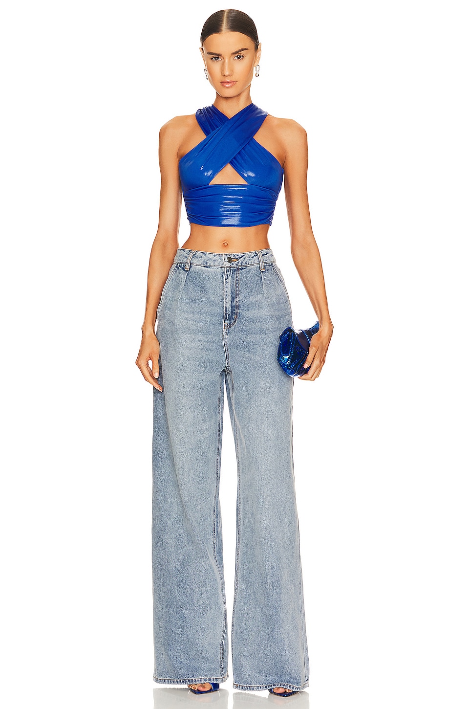 Hailey Top - Blue Stripe main image 0