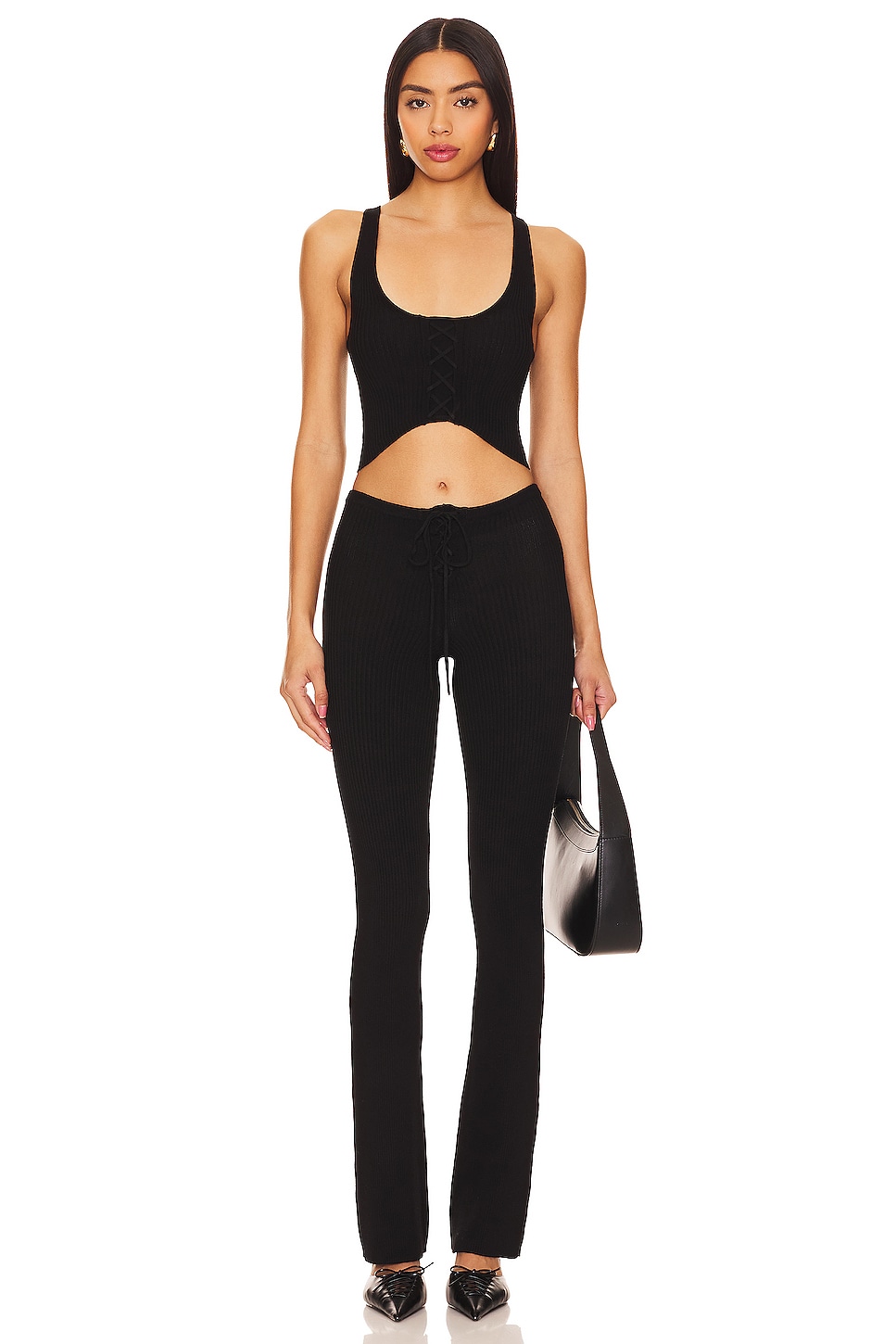 Artemis Lace Up Knit Top