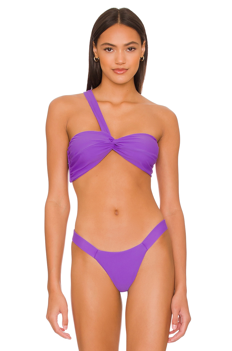 Frankies Bikinis Nick Shine Bikini Top in Candied Violet