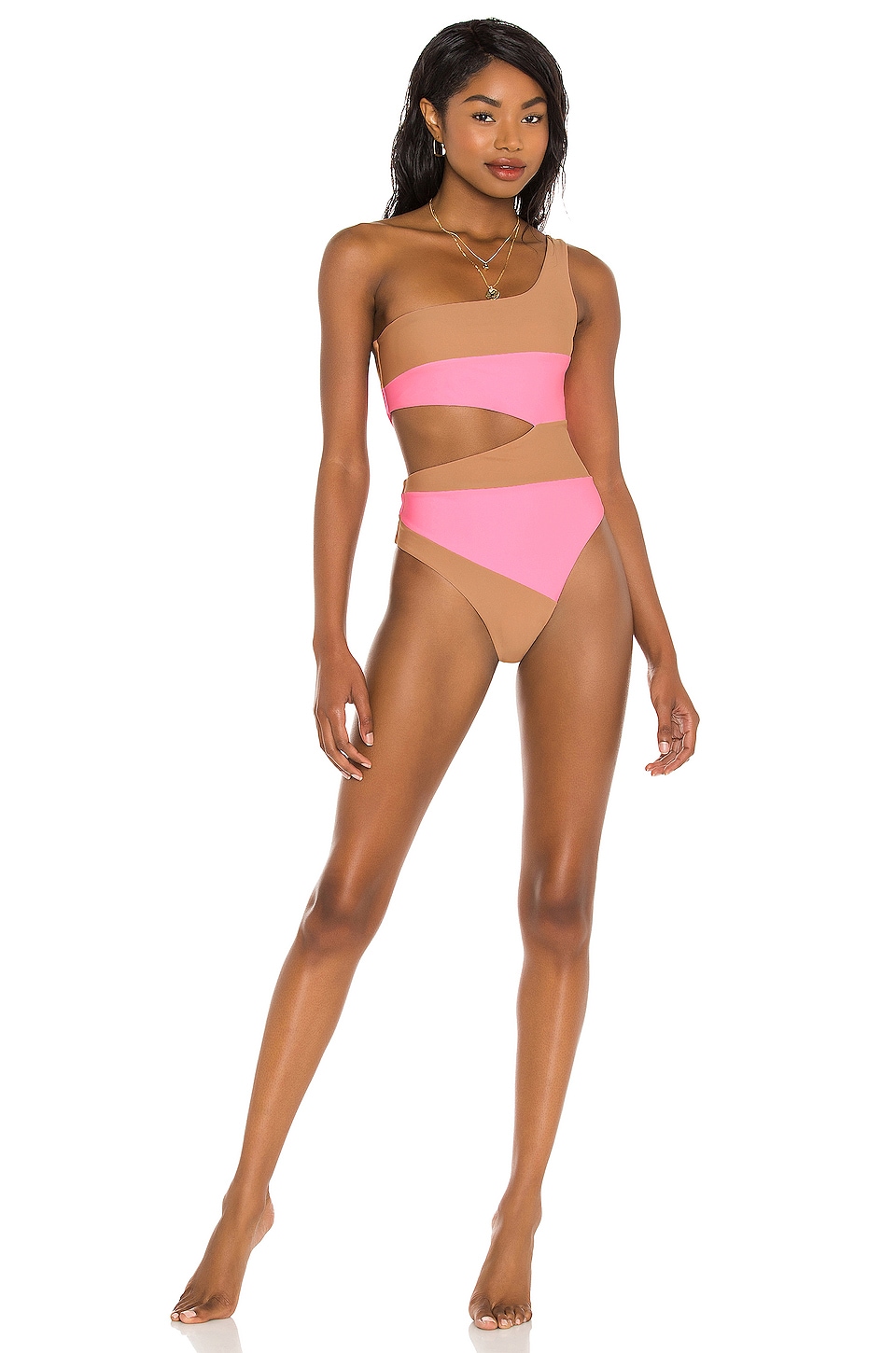 Camila Coelho Rumba One Piece in White & Nude REVOLVE