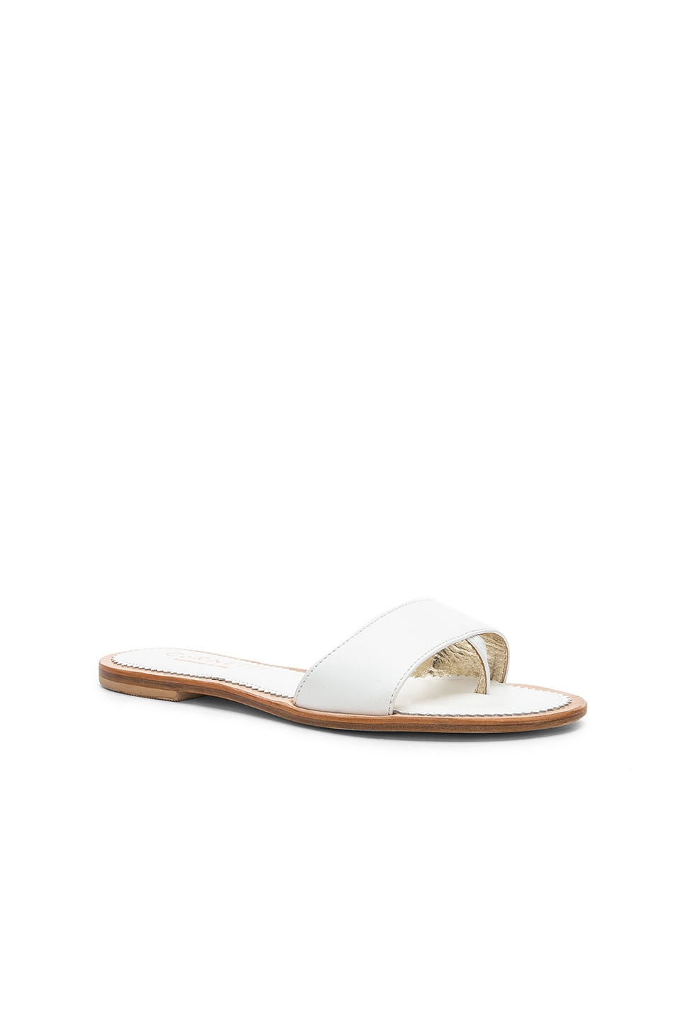 CoRNETTI Cannucce Sandal in Off White Calfskin