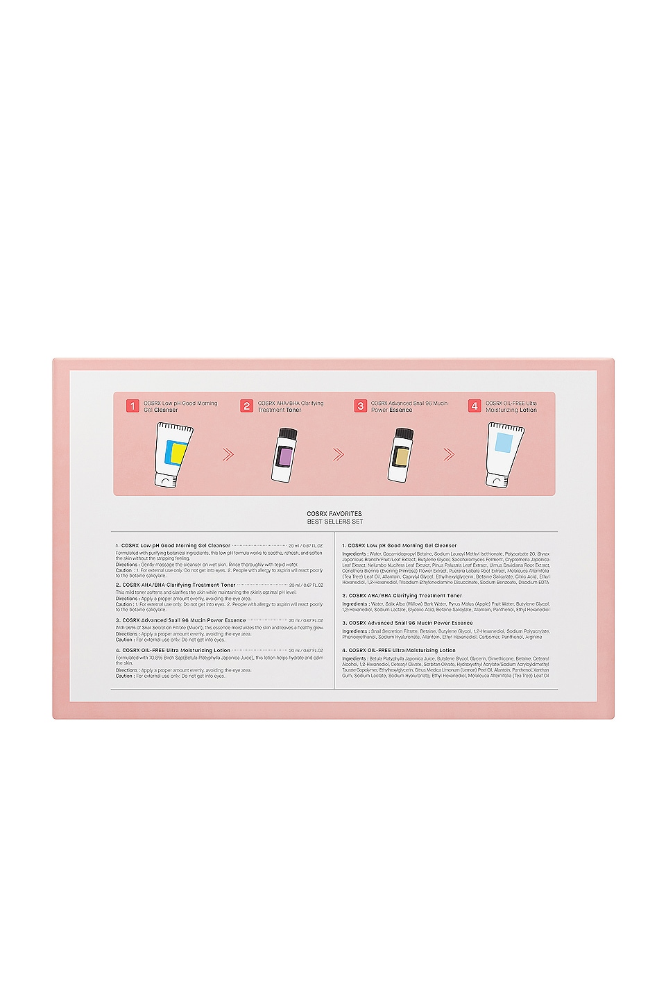 COSRX LOT DE SOINS DE LA PEAU FAVORITES