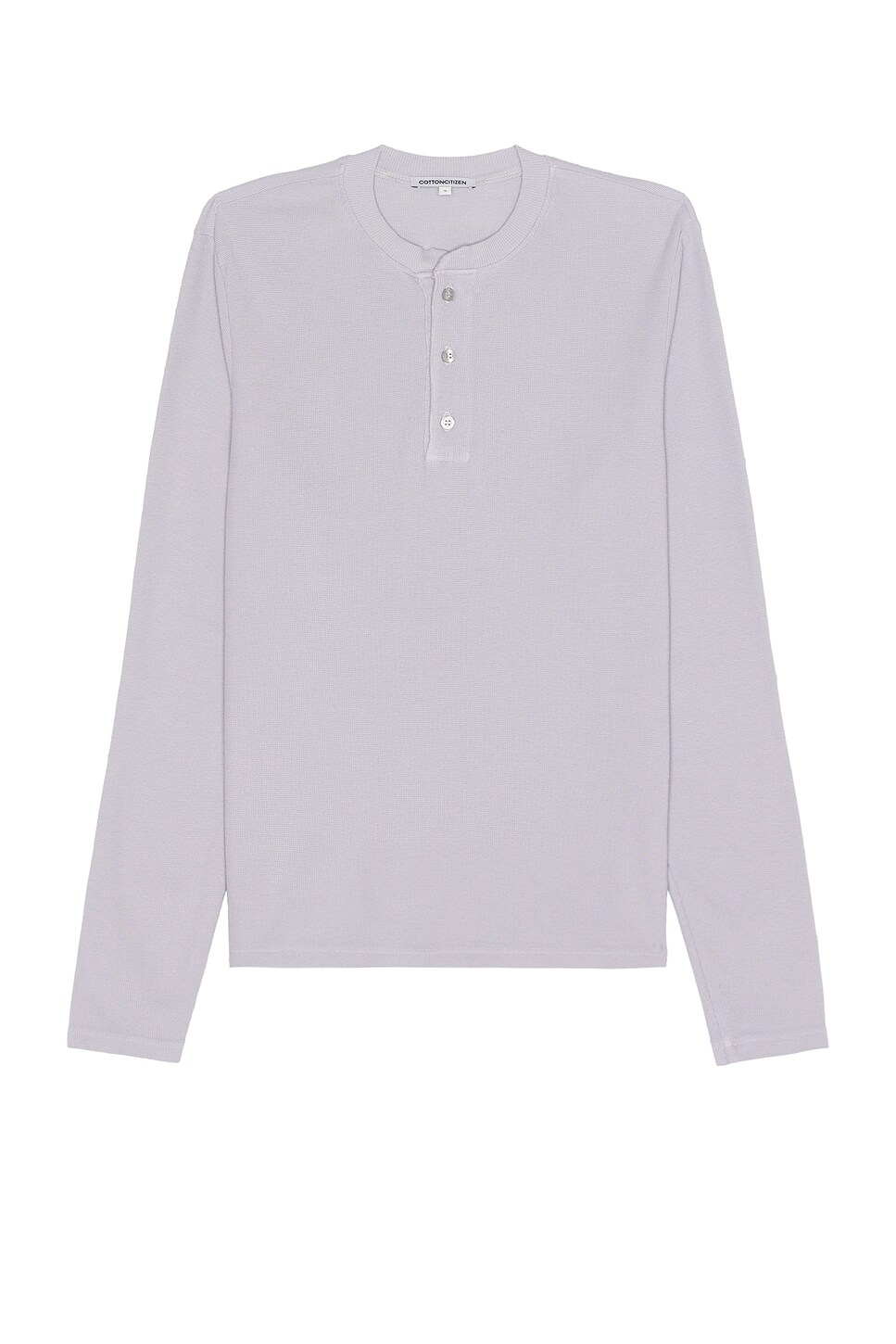 COTTON CITIZEN Hendrix Henley in Silver REVOLVE