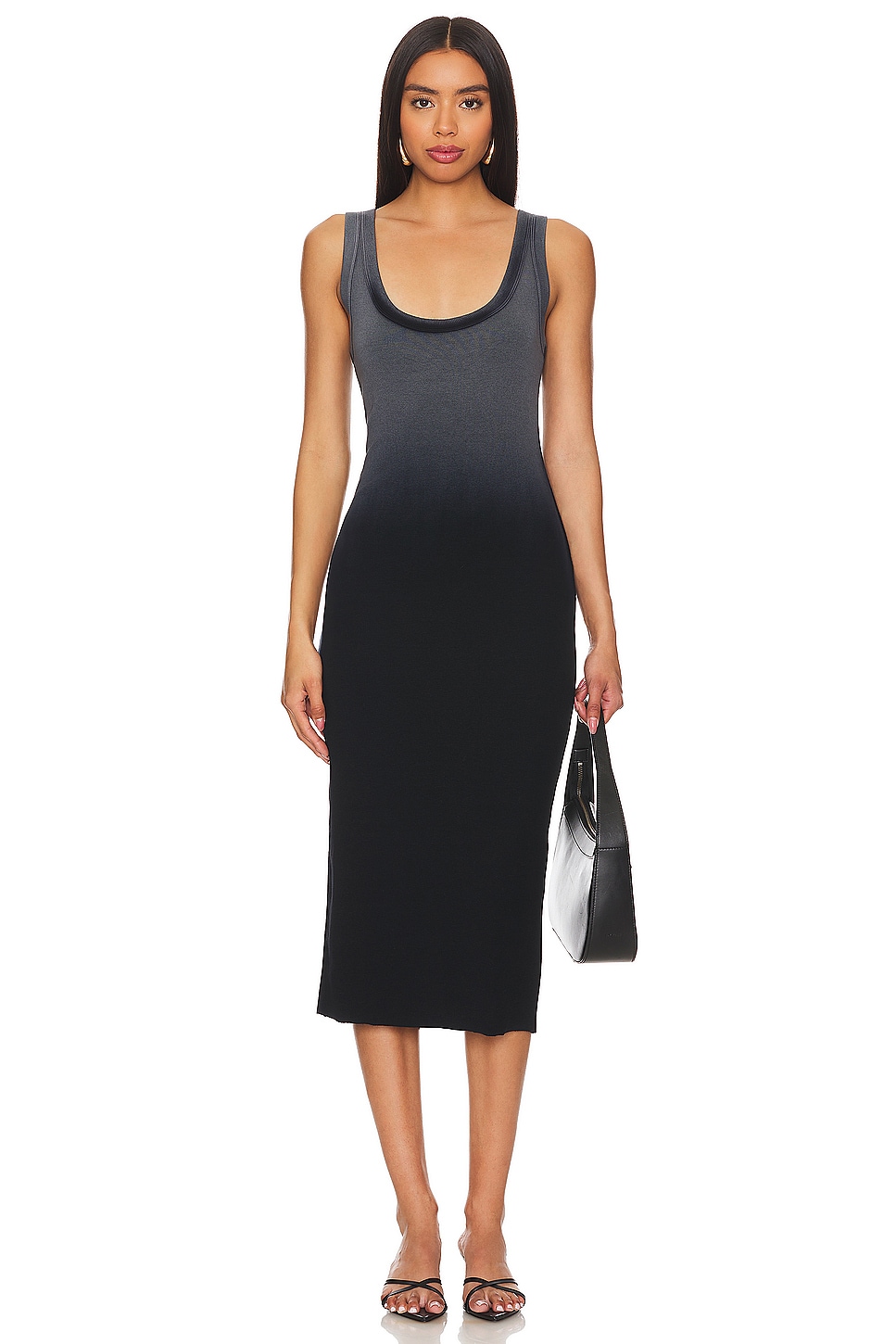 D R E S S E S stretch ribbed midi dress // [XS]