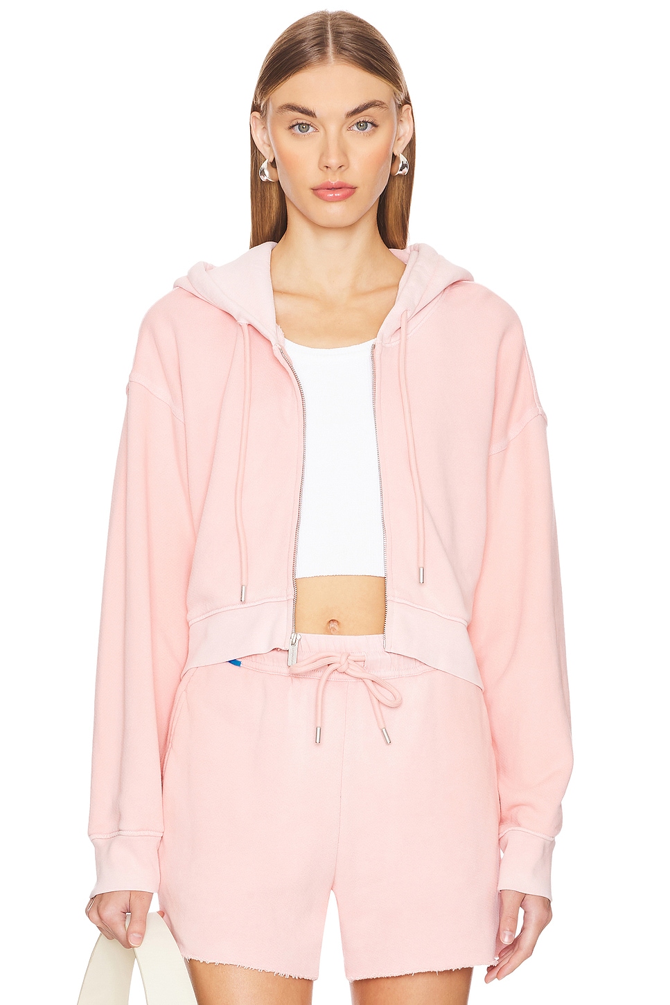 COTTON CITIZEN The Boston Crop Hoodie in Vintage Blush REVOLVE