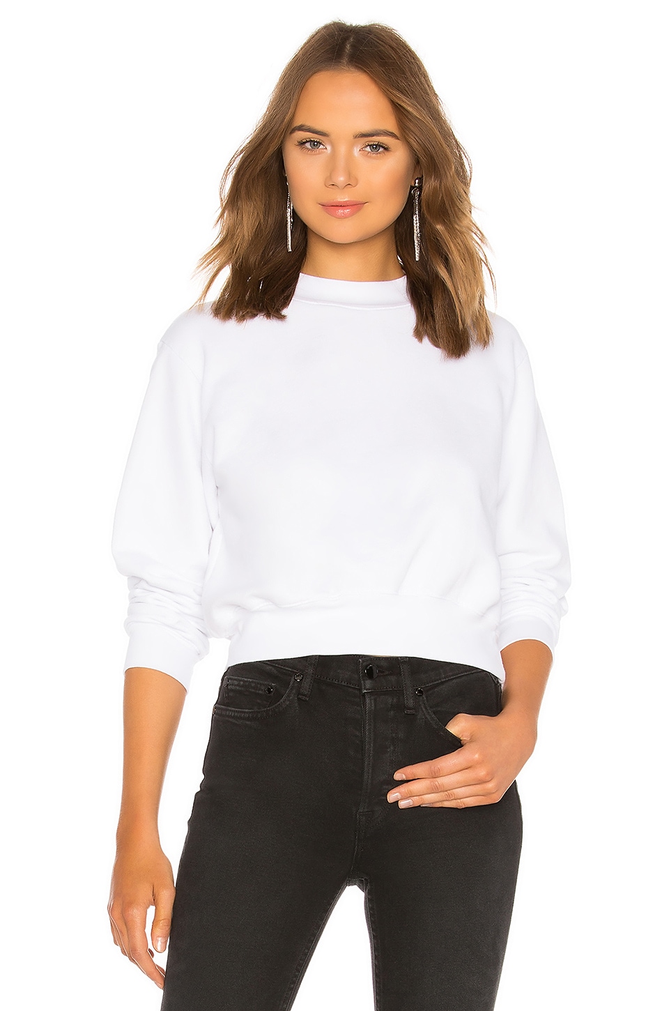 COTTON CITIZEN Milan Crew Sweatshirt in White
