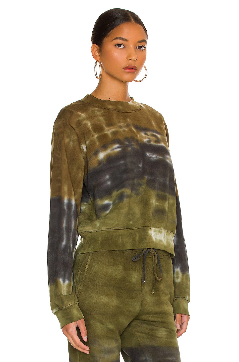 COTTON CITIZEN Milan Crew Sweatshirt in Moss Ombre
