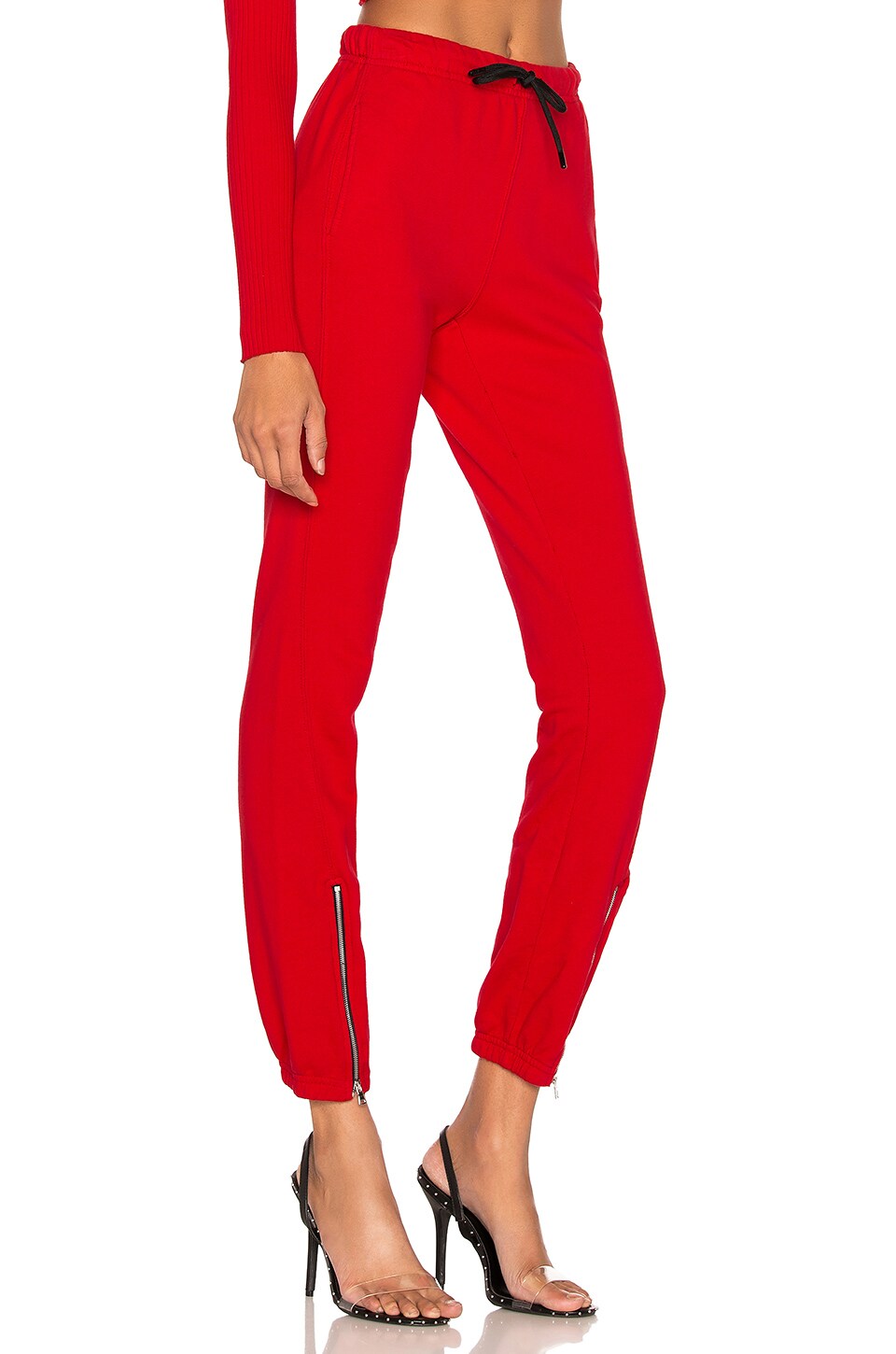 COTTON CITIZEN Milan Zip Jogger in Cherry