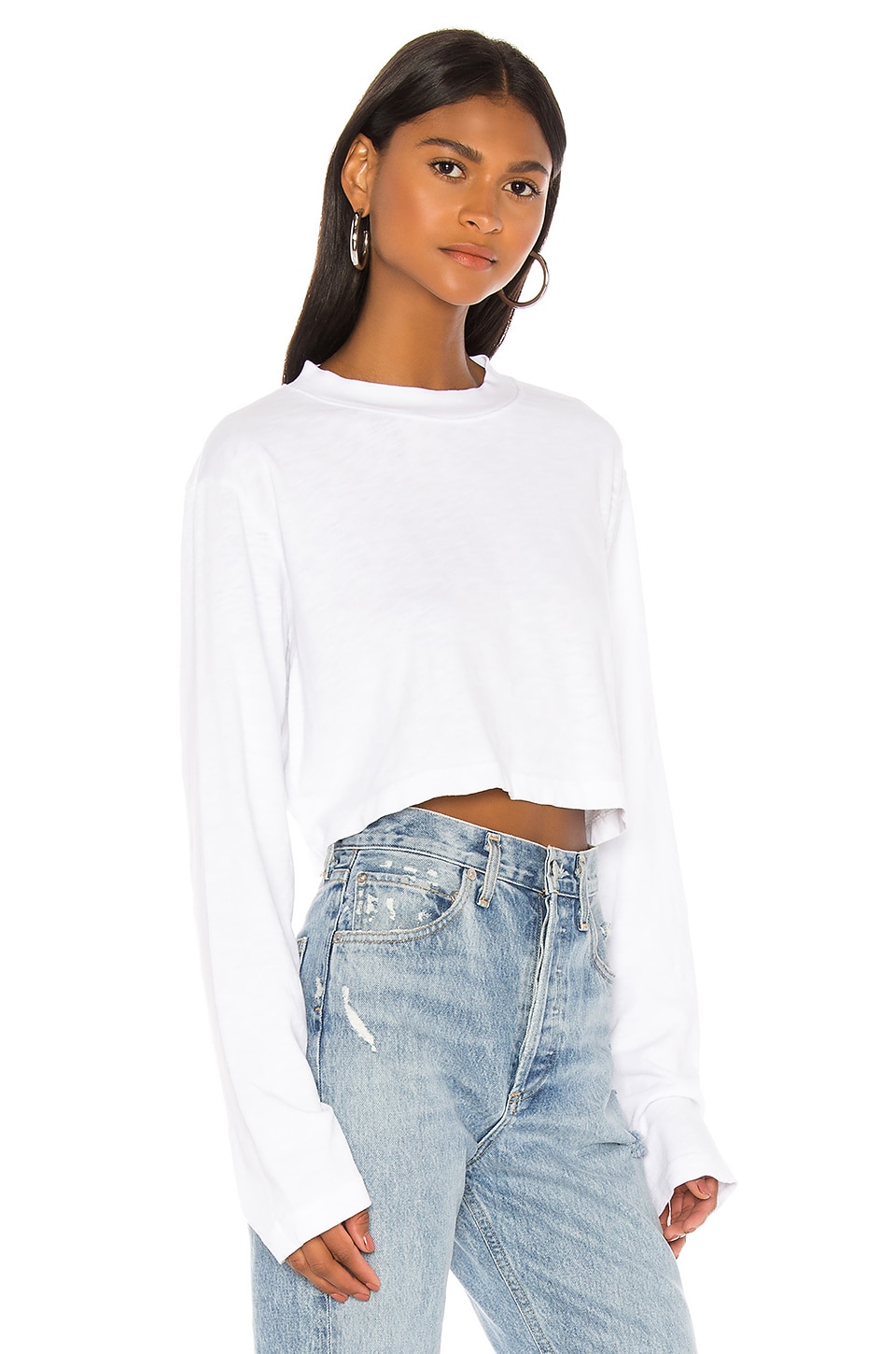 COTTON CITIZEN Tokyo Crop Shirt in White