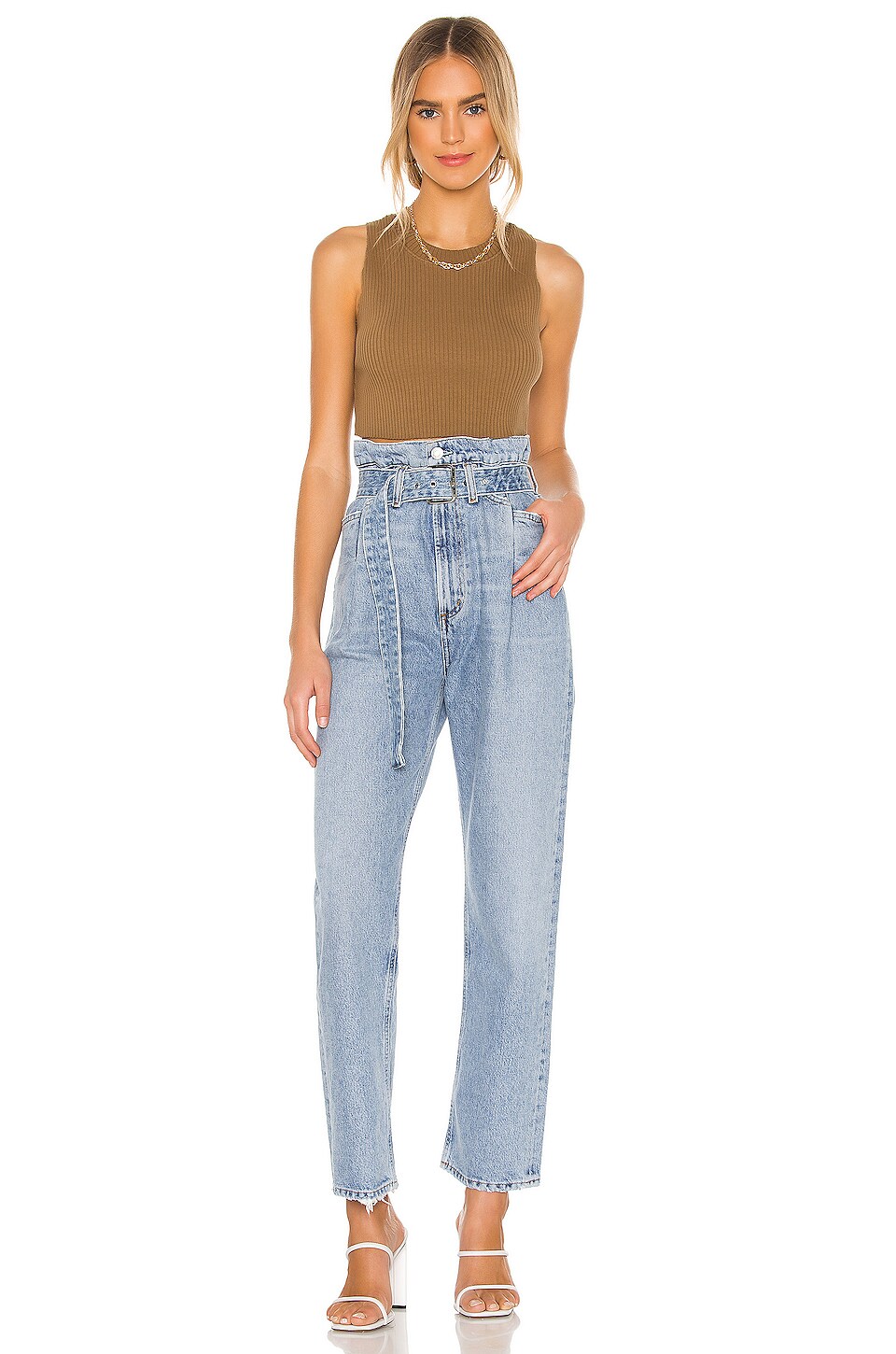 COTTON CITIZEN The Crop Tank in Java REVOLVE