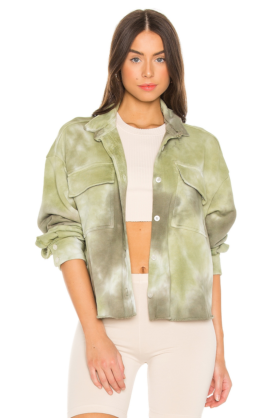 COTTON CITIZEN Brooklyn Button Down in Basil Blast REVOLVE