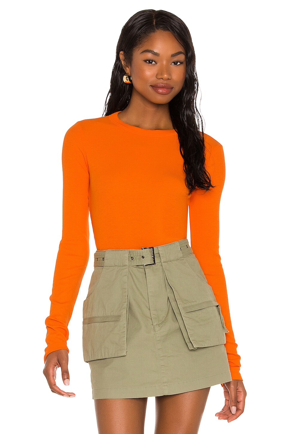 COTTON CITIZEN x REVOLVE The Verona Crop Shirt in Orange REVOLVE