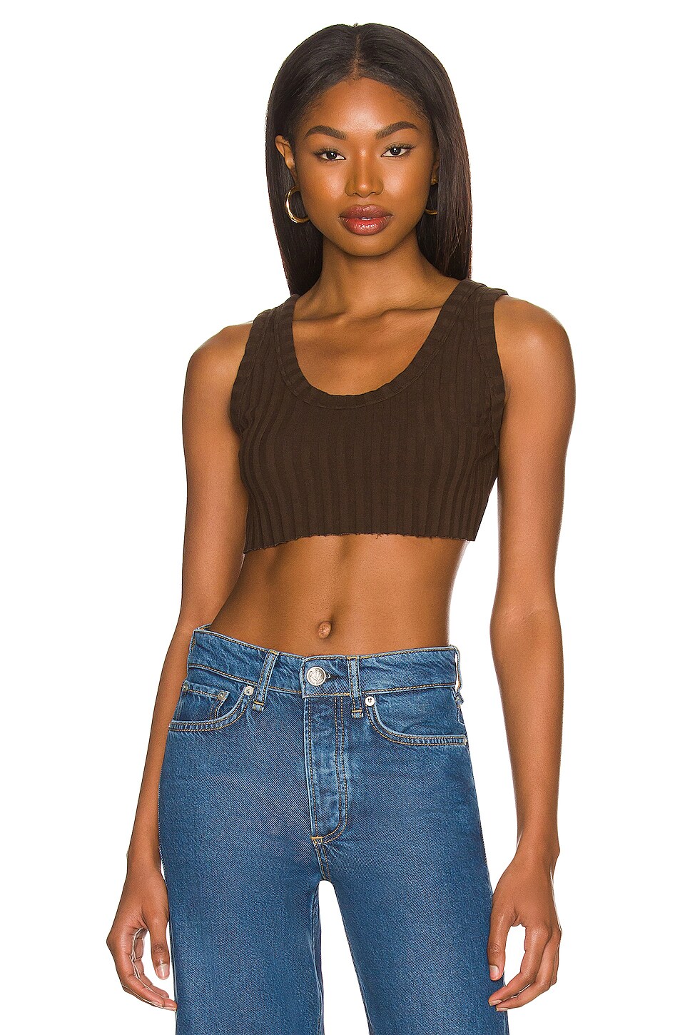 COTTON CITIZEN Capri Crop Tank in Espresso REVOLVE