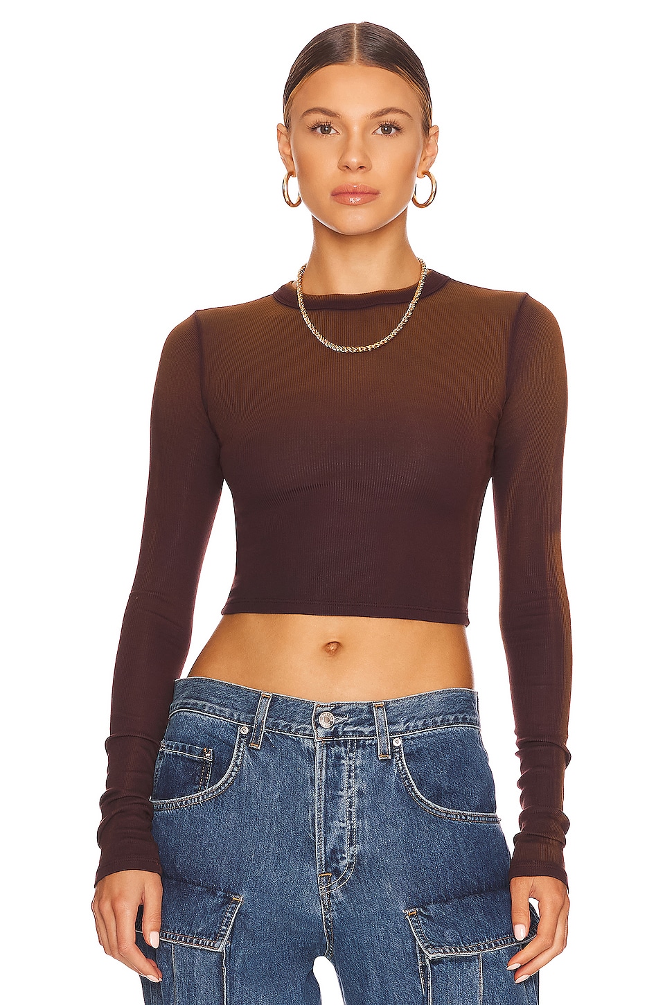 COTTON CITIZEN The Verona Crop Shirt in Rust Cast REVOLVE