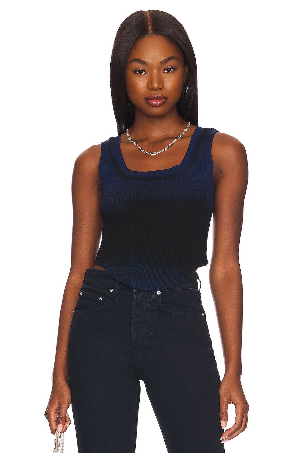 COTTON CITIZEN The Square Neck Tank in Arctic Blue Cast REVOLVE