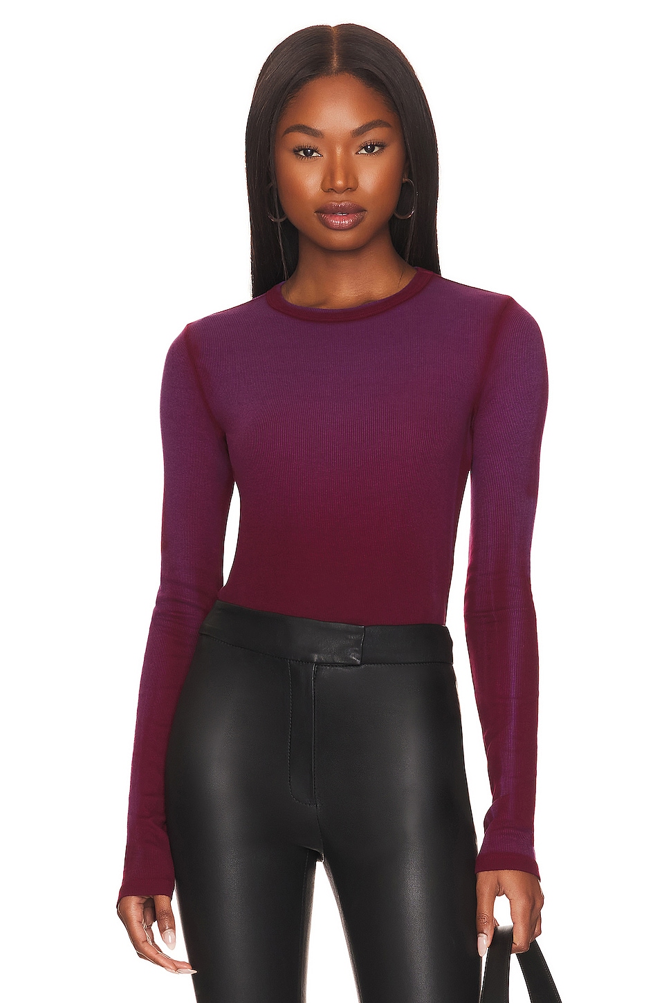 Verona Crop Long Sleeve Pacific Blue Cast