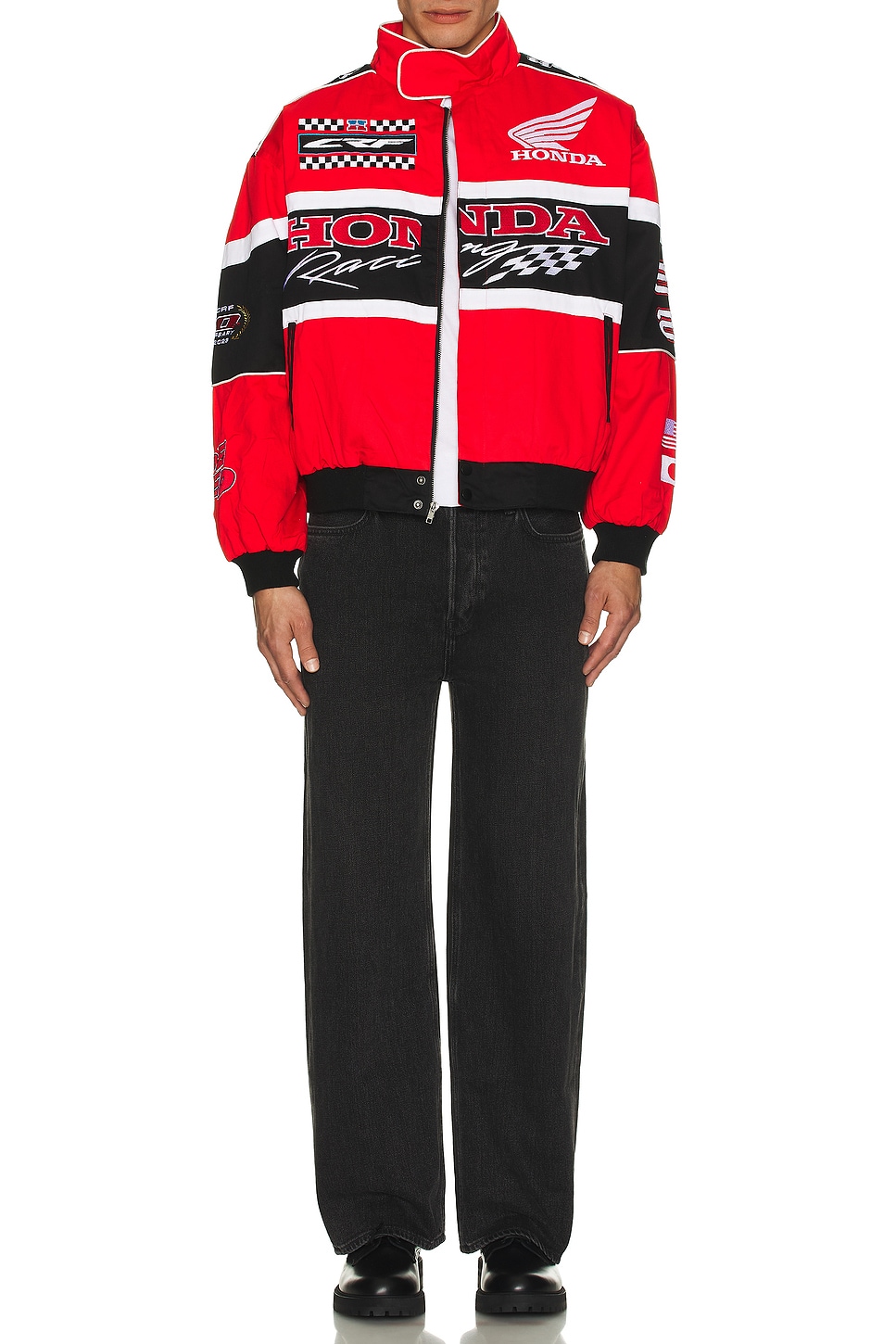 CPTN Apparel x Honda 50th Anniversary Race Jacket in Red