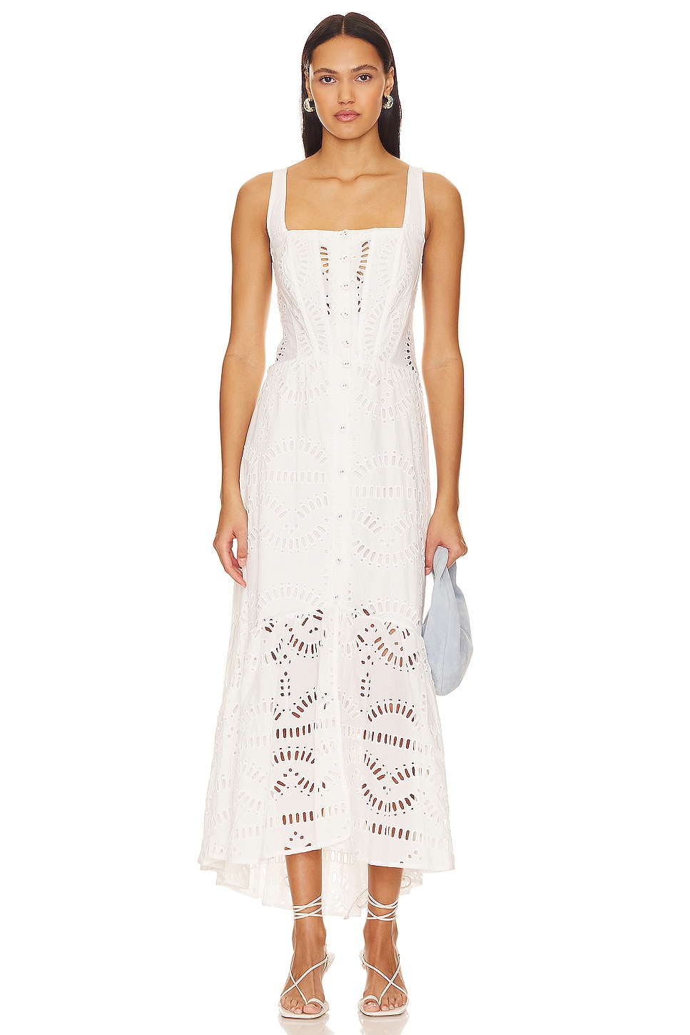Charo Ruiz Ibiza Nissy Maxi Dress in White Samoa | REVOLVE