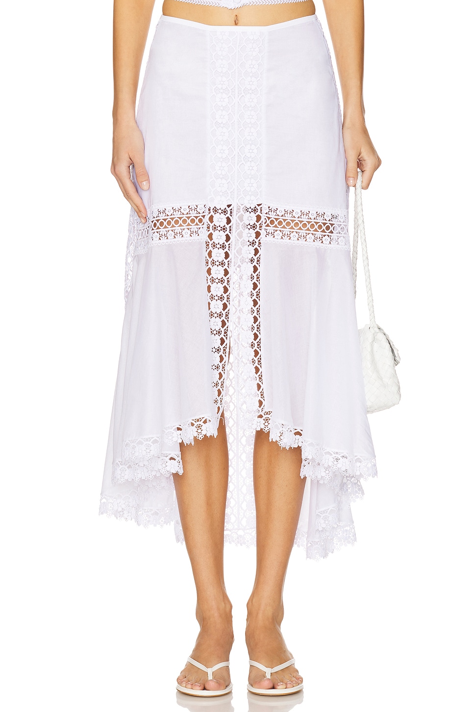 スカート Charo Ruiz SS25 Midi Skirt Livvy (254401 IVORYNELUM) Charo Ruiz Ibiza Clair Midi Skirt in White | REVOLVE