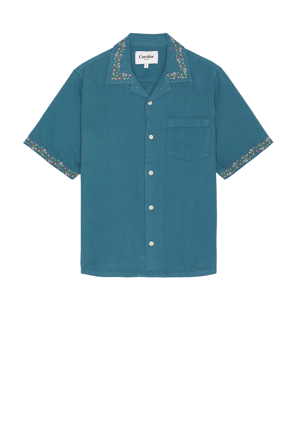 Hopsack Embroidered Camp Shirt