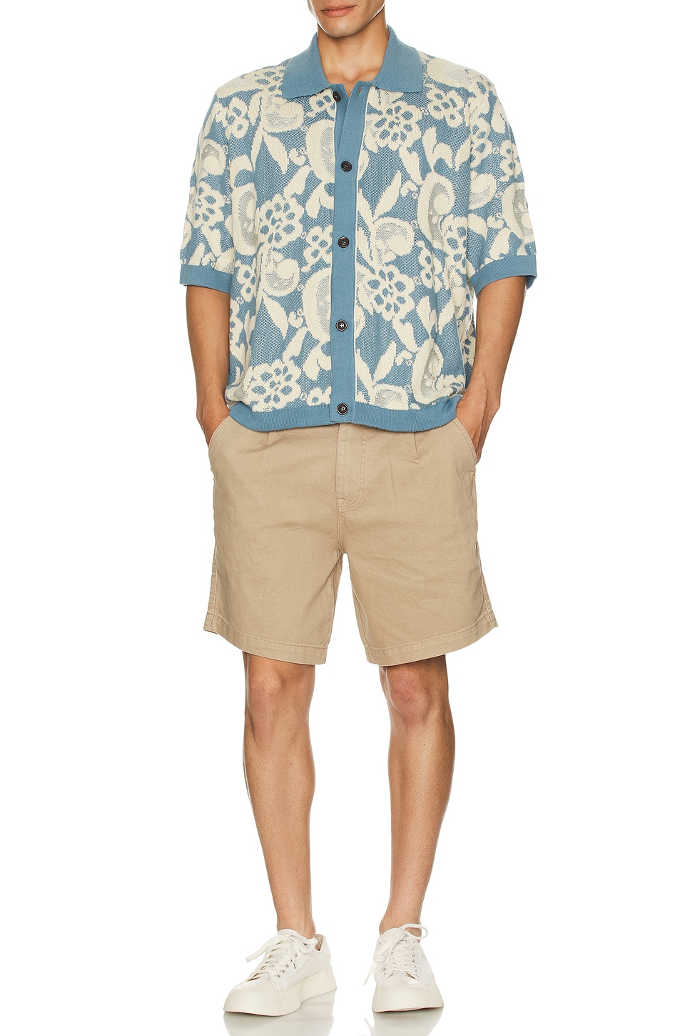 Floral Jacquard Button Down Shirt