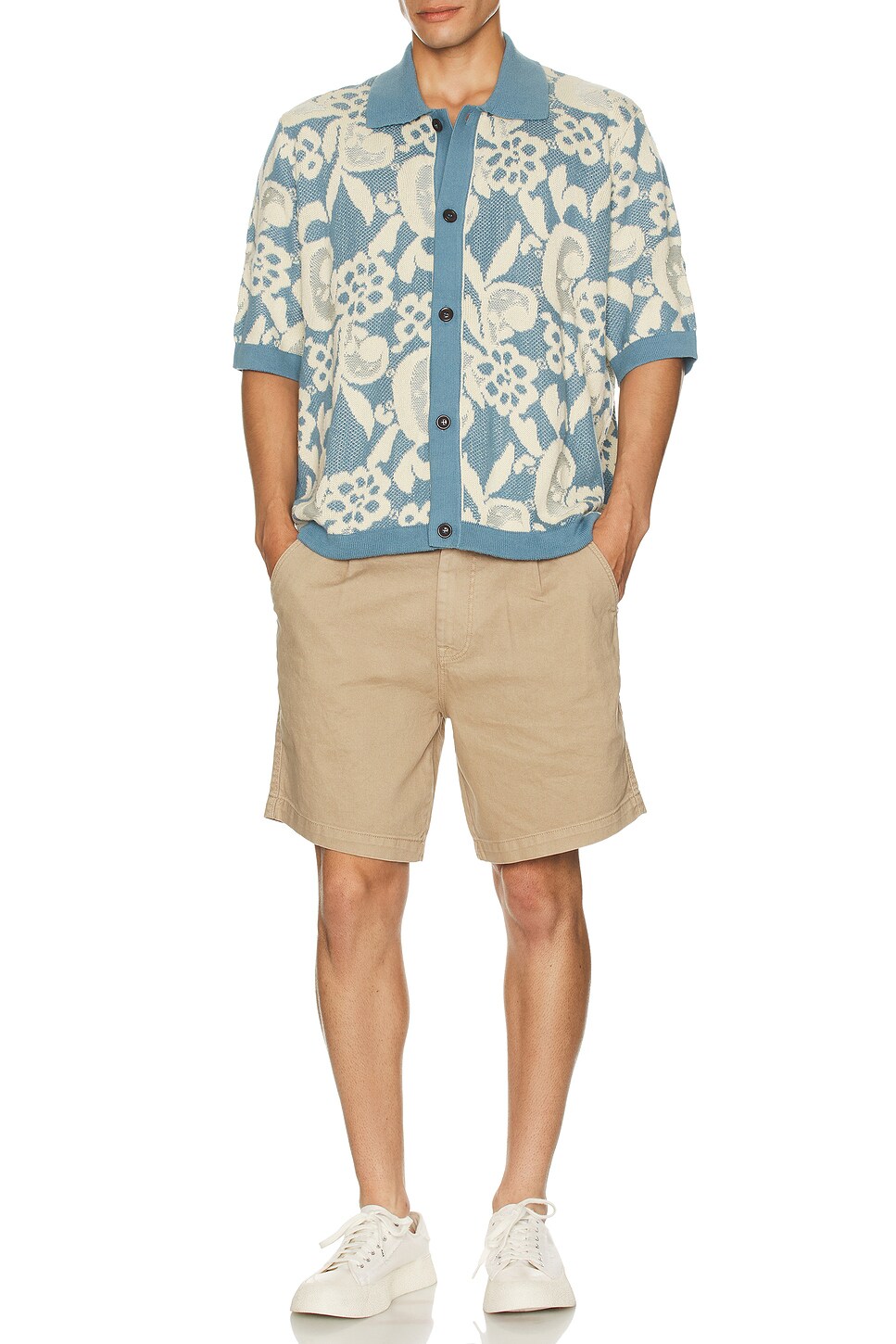 Floral Jacquard Button Down Shirt