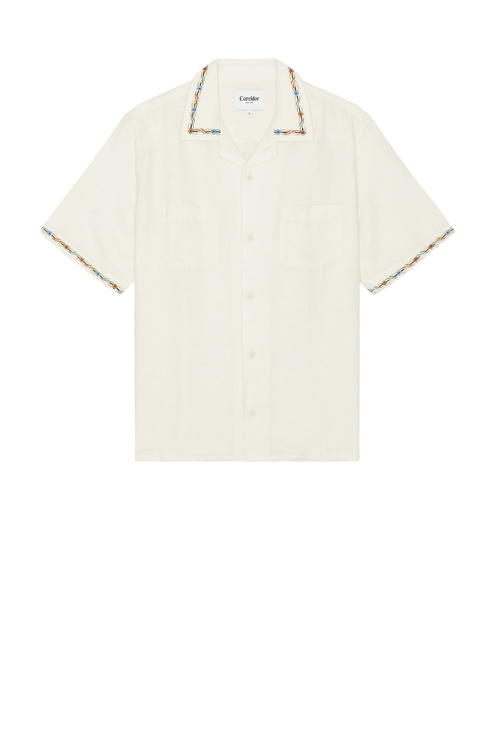 Rose Chain Short Sleeve Camp Shirt