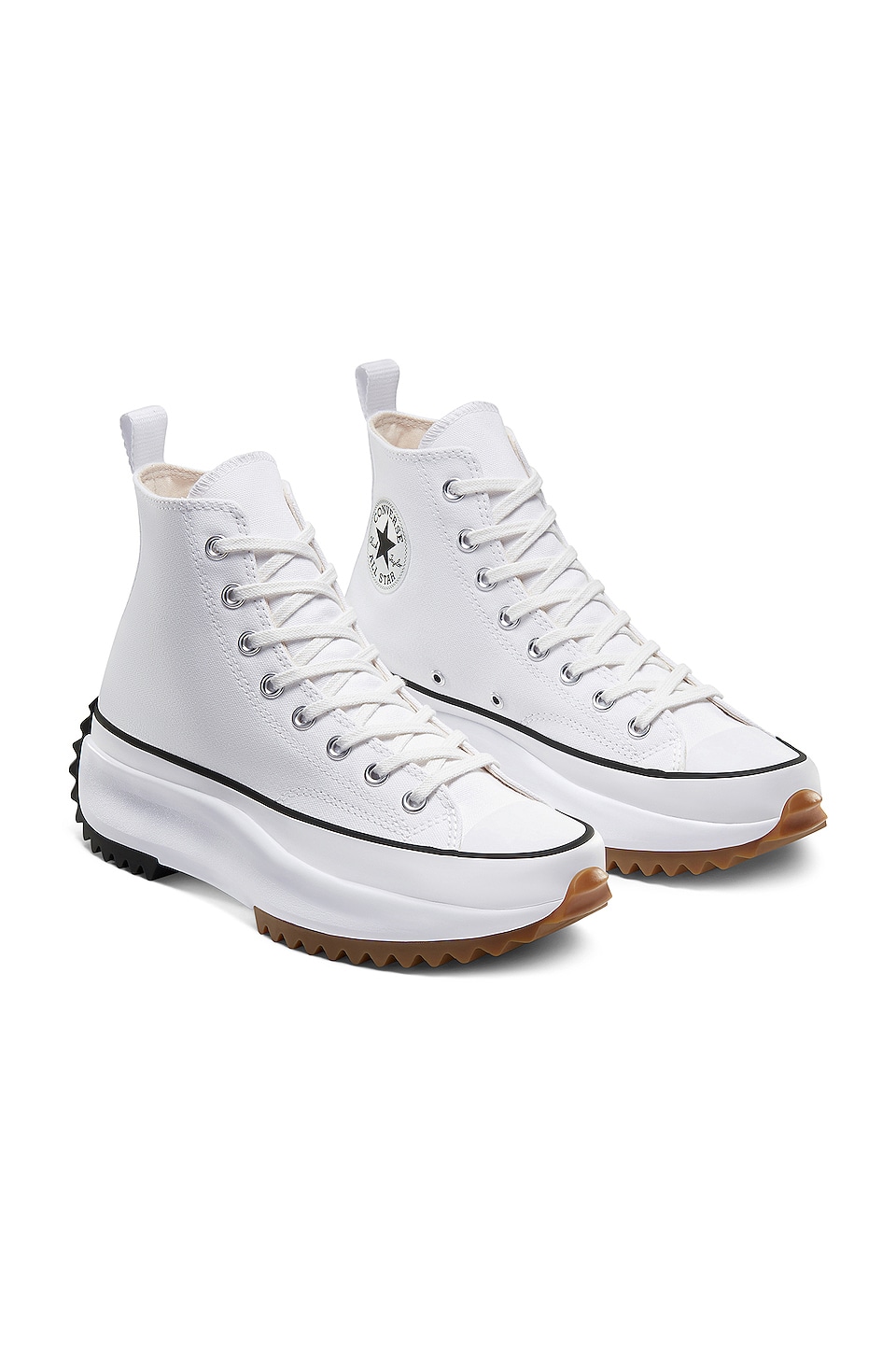 Converse Run Star Hike Lugged Hi in White, Black, & Gum