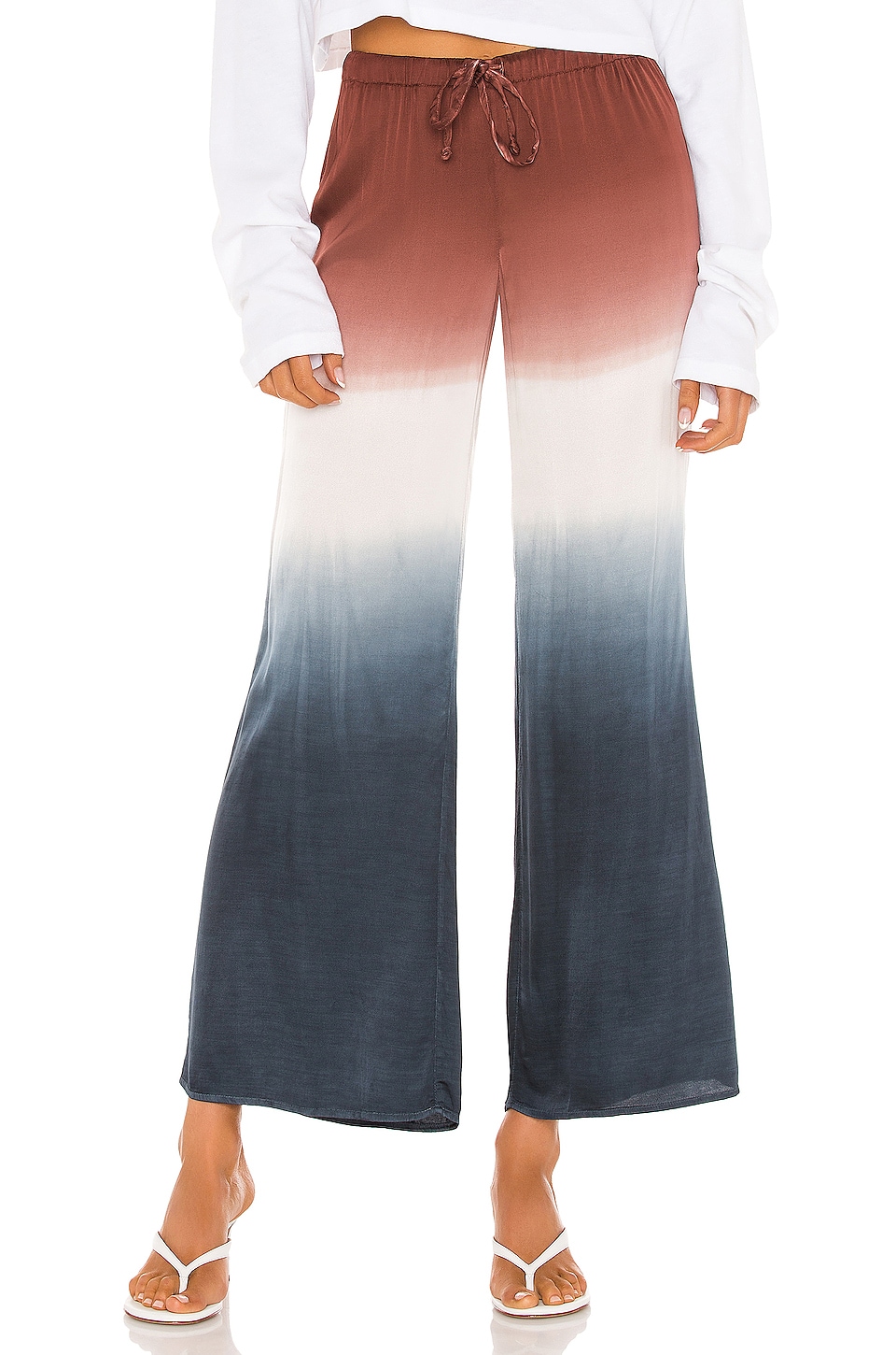 Chaser Wide Leg Easy Pant Ombre Dip Dye