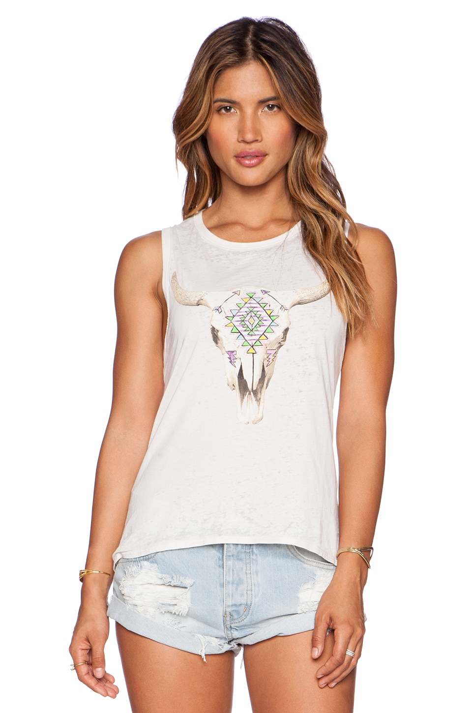 Chaser Scribble Skull Tank in Opal | REVOLVE