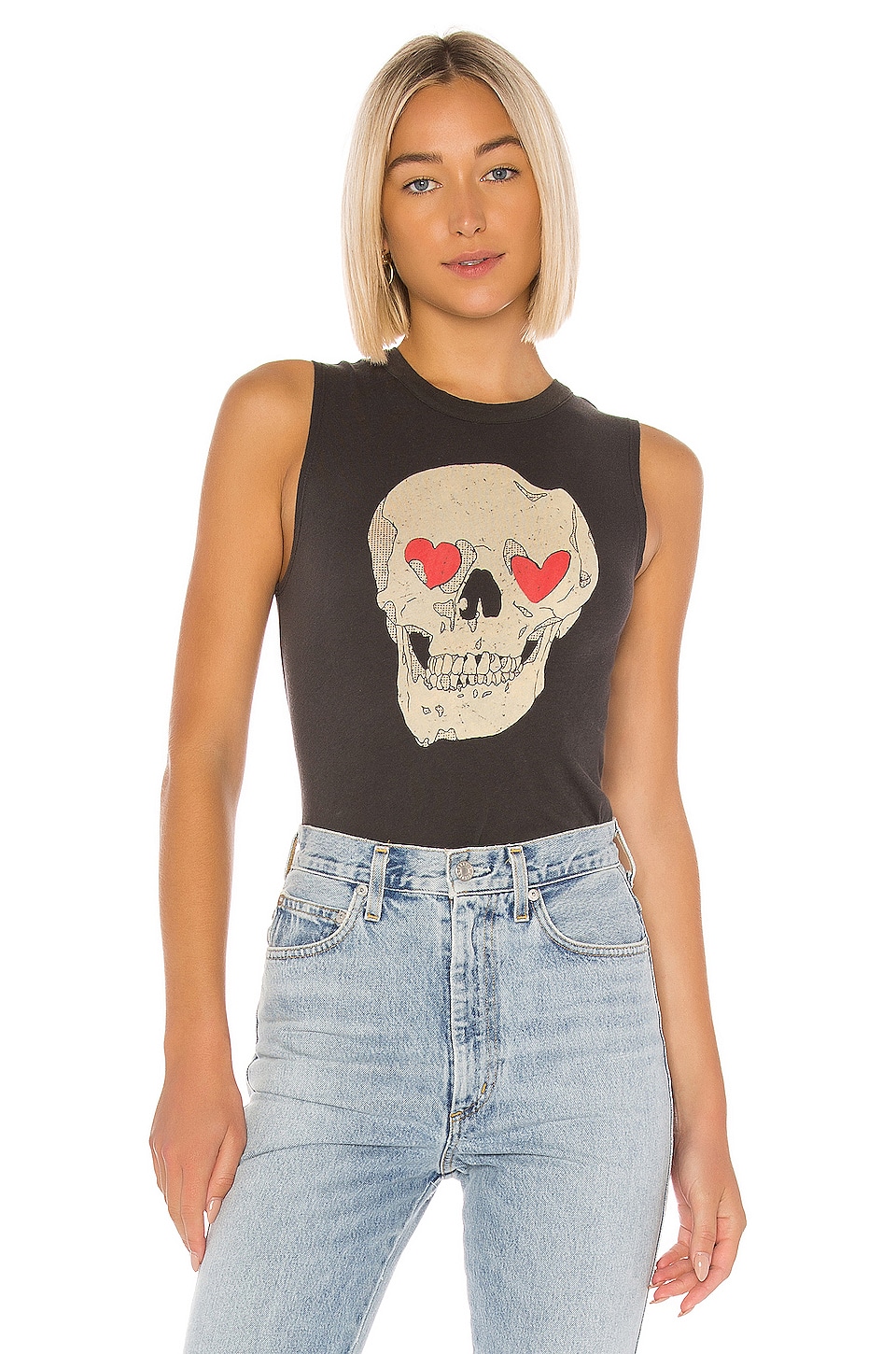 Chaser Love Skull Muscle Tee in Vintage 