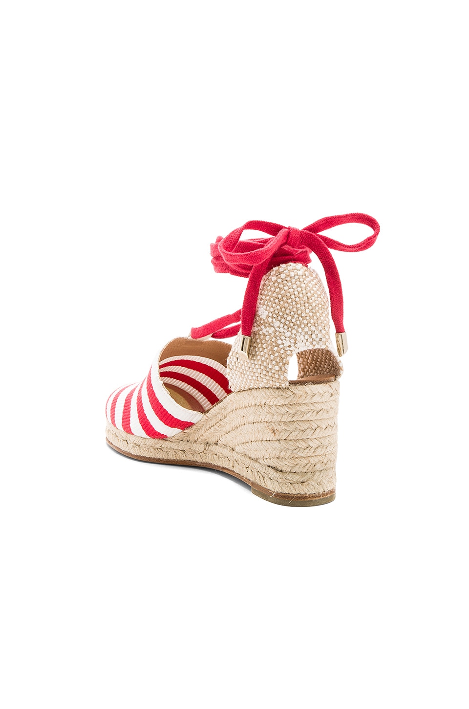 red and white espadrilles