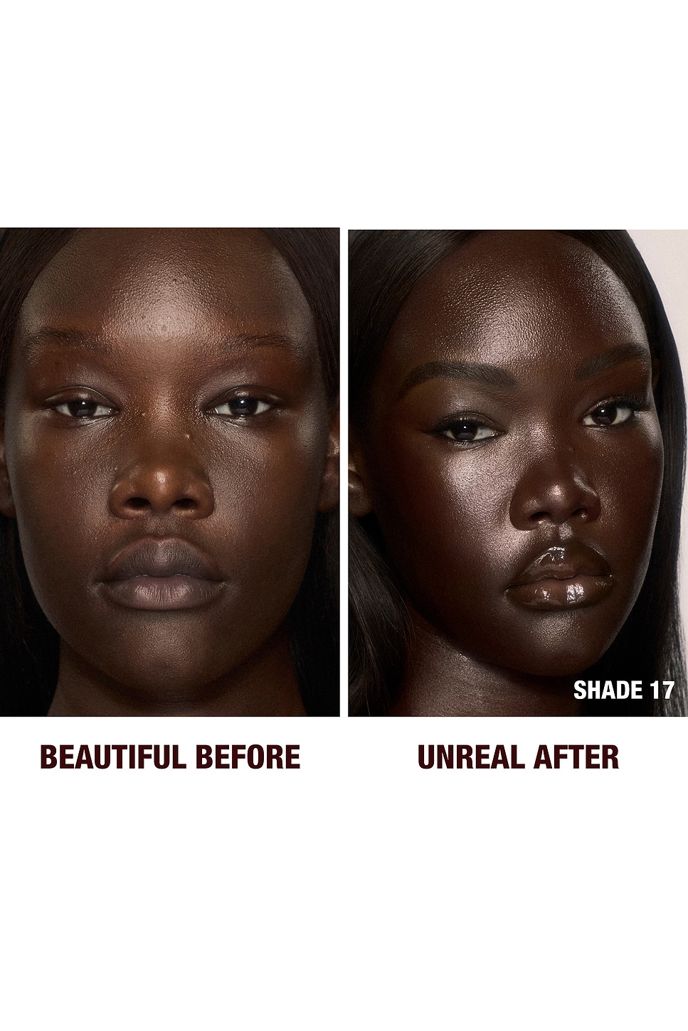 Shear Skin Example Charlotte Tilbury Unreal Skin Sheer Glow Tint Hydrating Foundation ...
