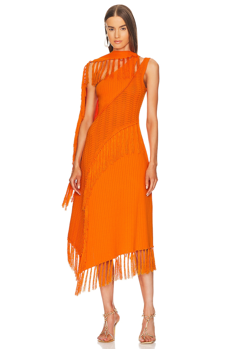 Cult Gaia Saida Knit Dress in Papaya REVOLVE