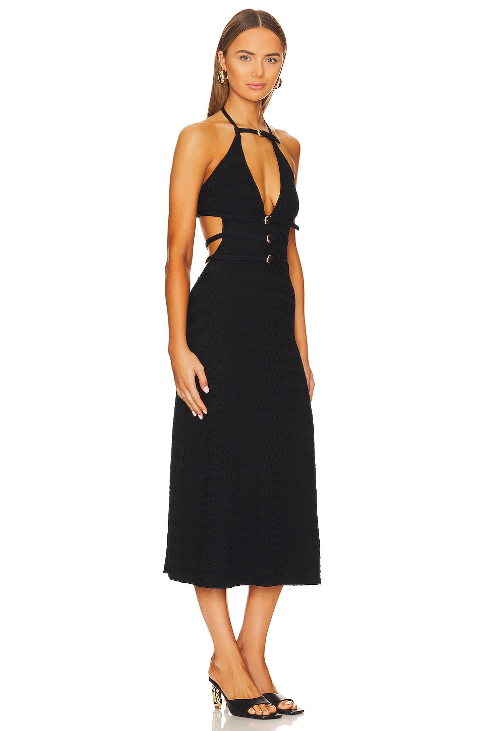 jaded london multi halter knit dress Infinity Knit Halter Mini Dress in Gunmetal | Jaded London main image 0