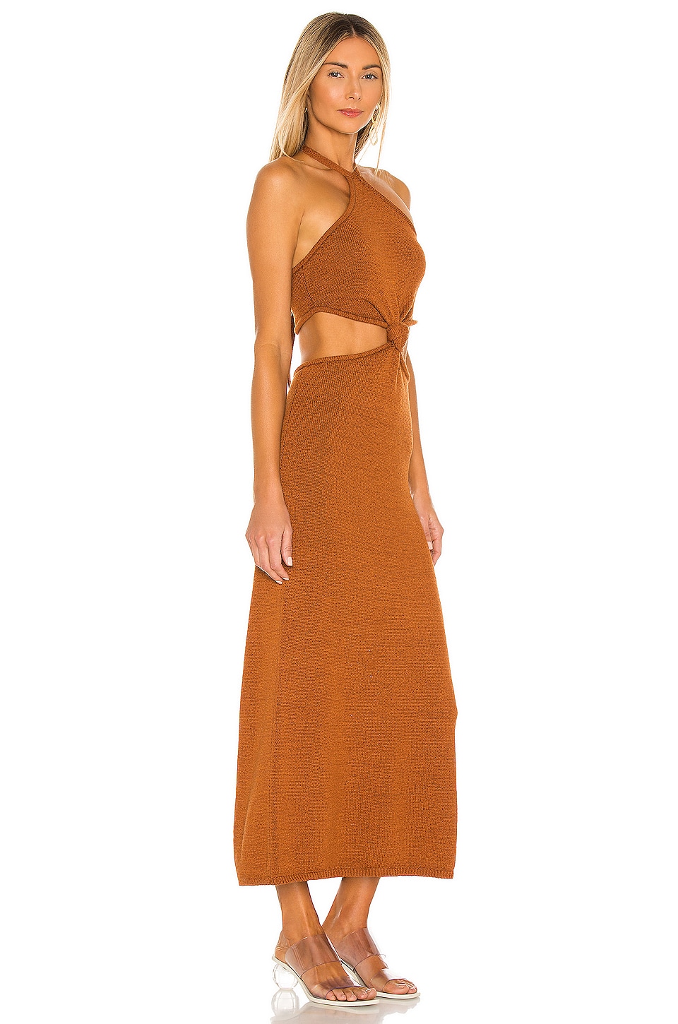 Cult Gaia Cameron Knit Dress in Amber