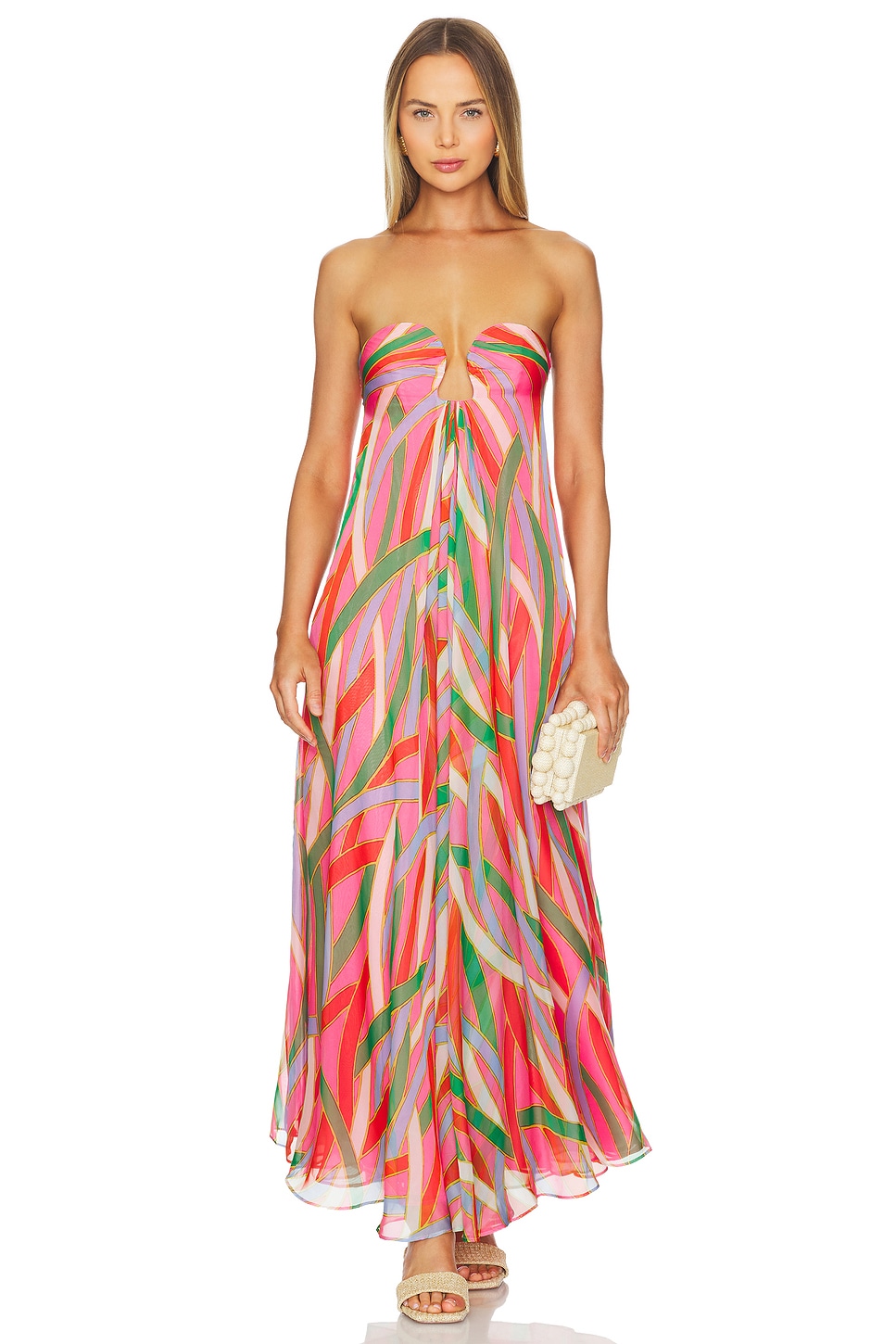 Cult Gaia Misa Gown in Vintage Stripe Print | REVOLVE