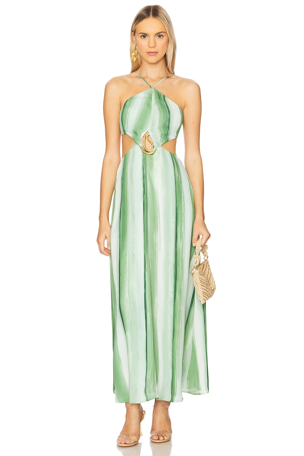 cult gaia dress green CRISTOS KNIT DRESS main image 1