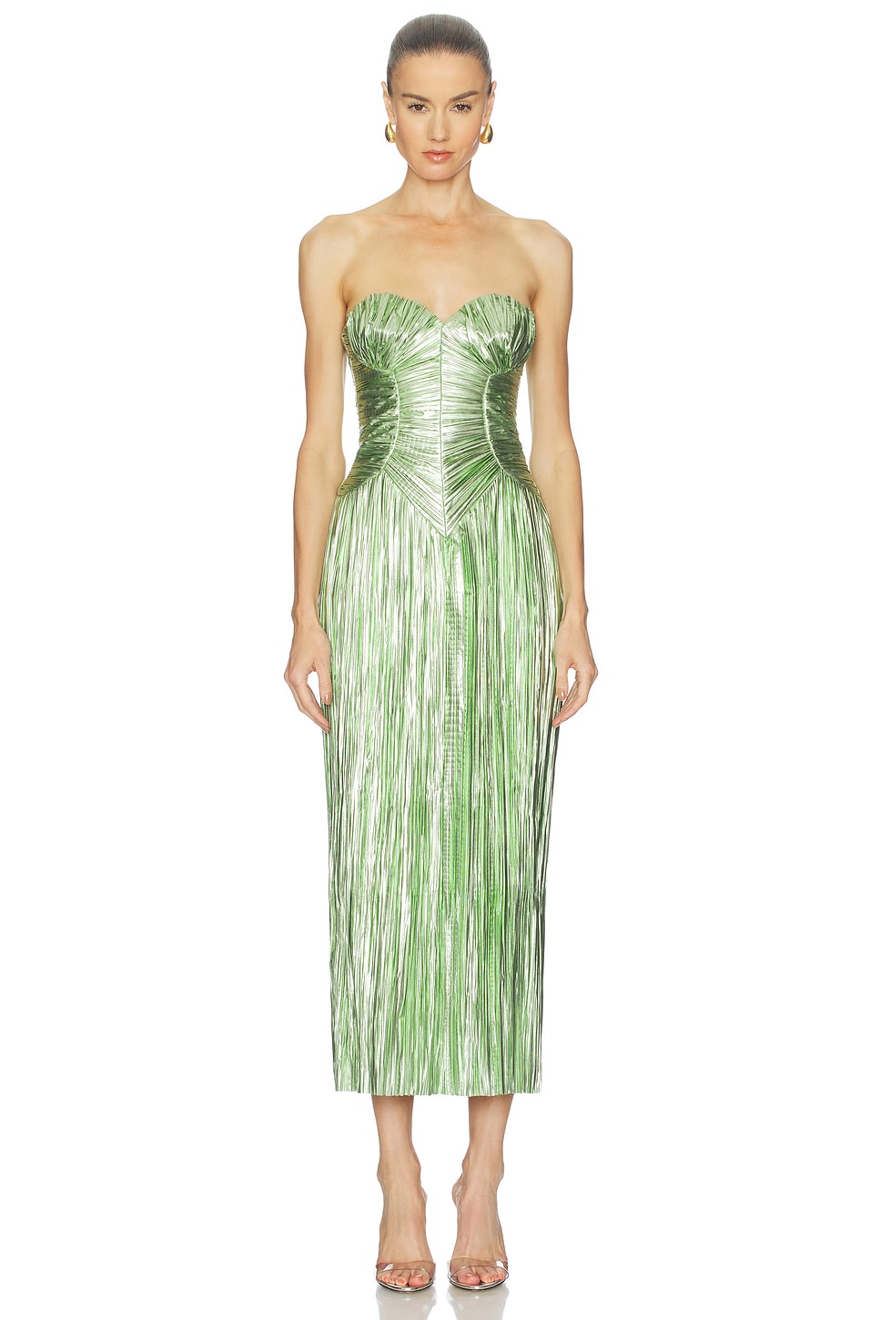 Cult Gaia Ashika Gown in Spearmint Metallic | REVOLVE Cult Gaia Ashika Gown in Spearmint Metallic | REVOLVE