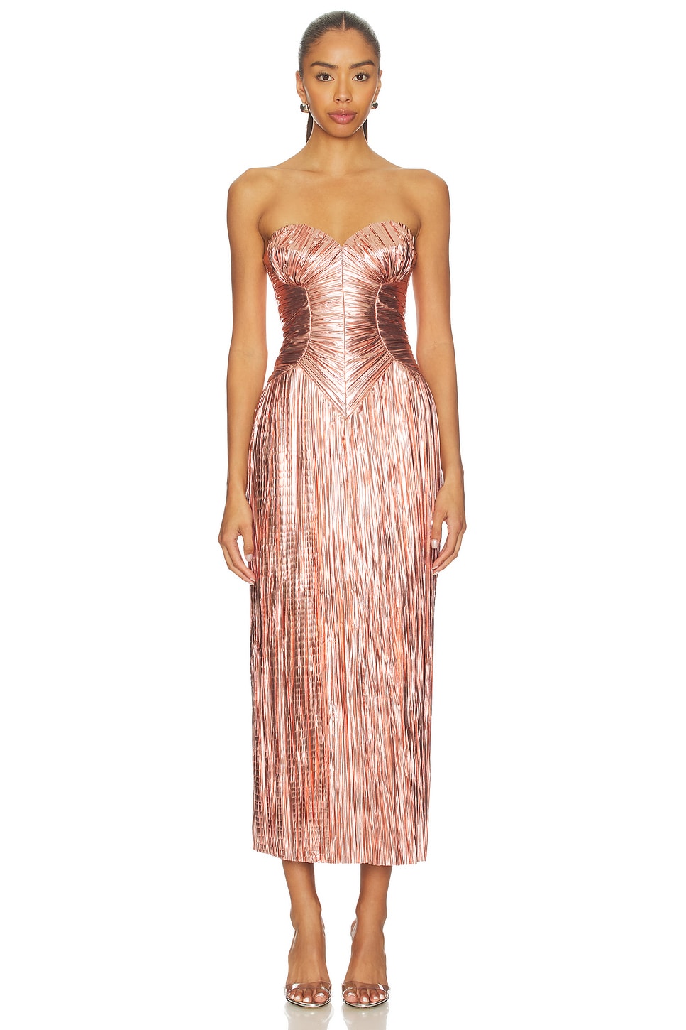 Cult Gaia Ashika Gown in Petal Metallic | REVOLVE