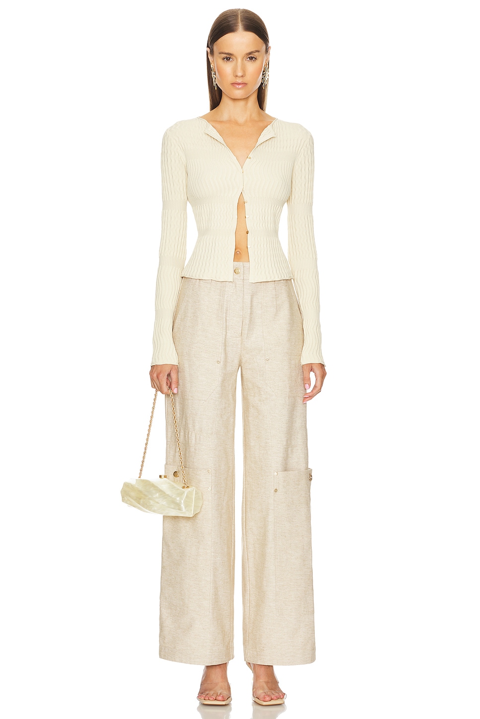 918. Cult Gaia ADELE KNIT CARDIGAN & PANT SET main image 1