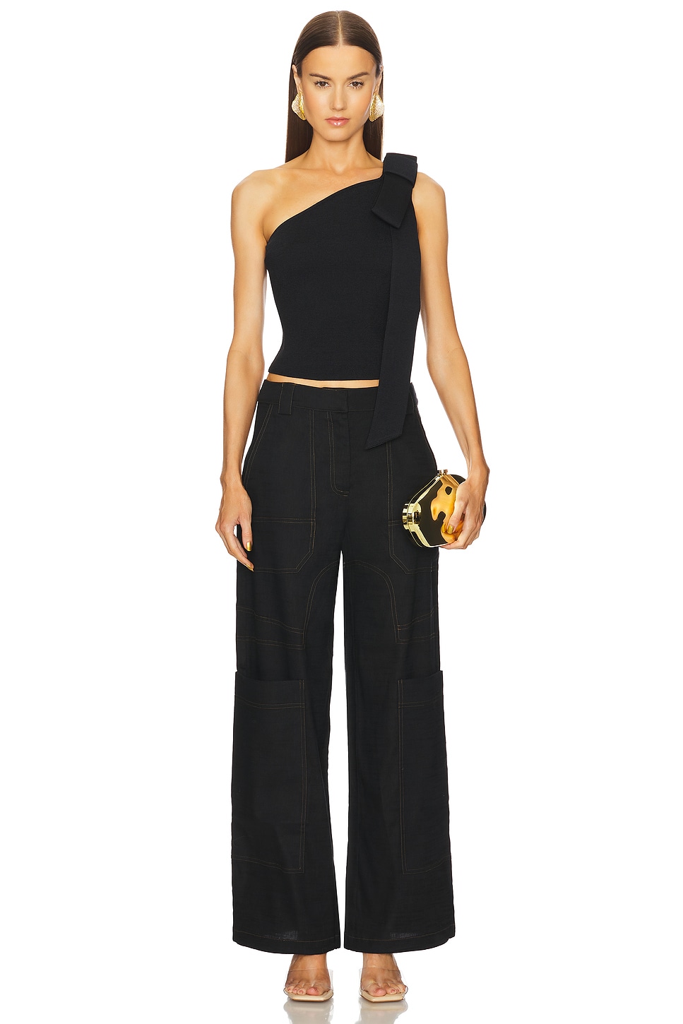 Cult Gaia Nomi Knit Top in Black | REVOLVE