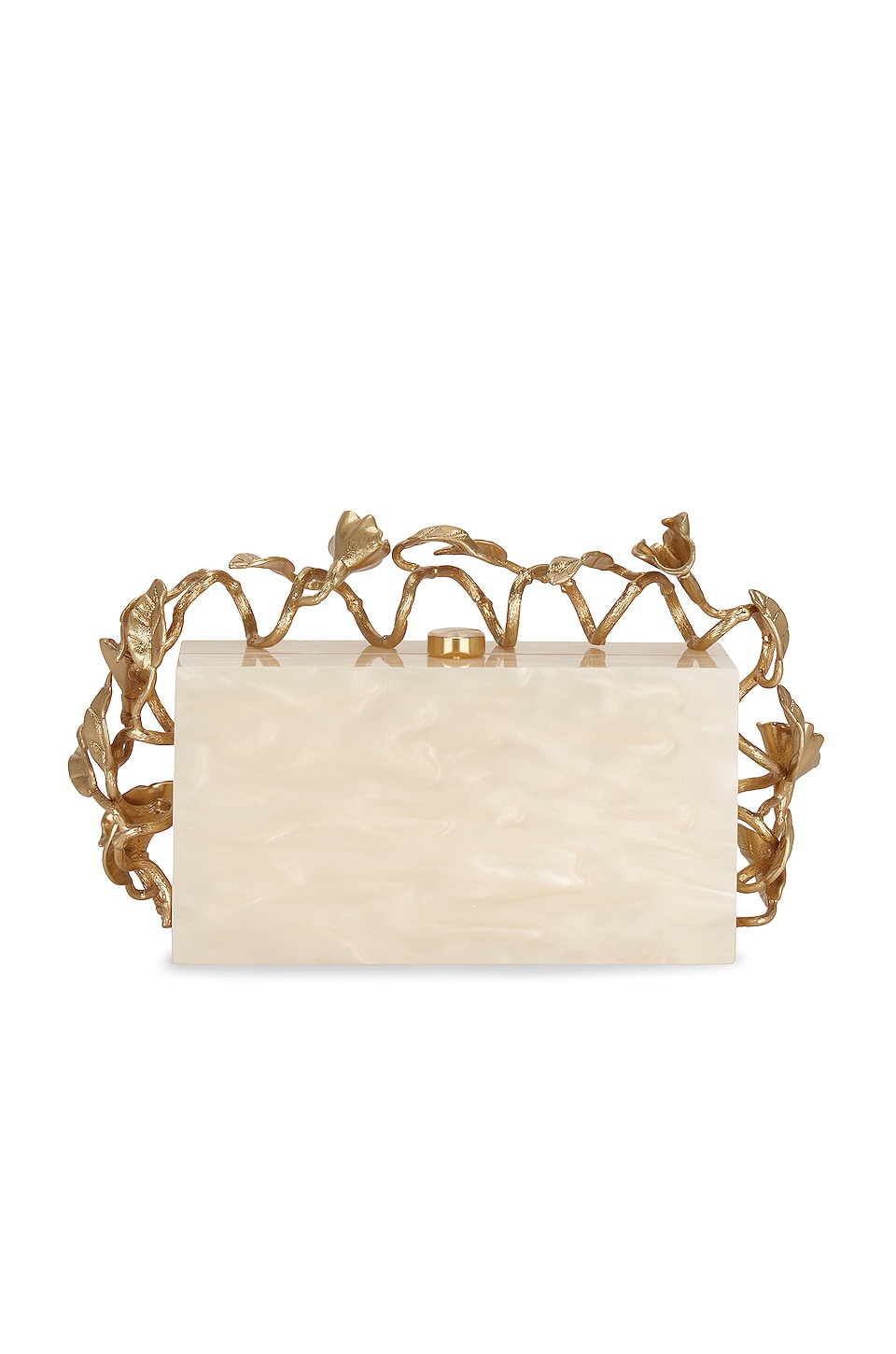 Cult Gaia Fana Clutch in Ivory