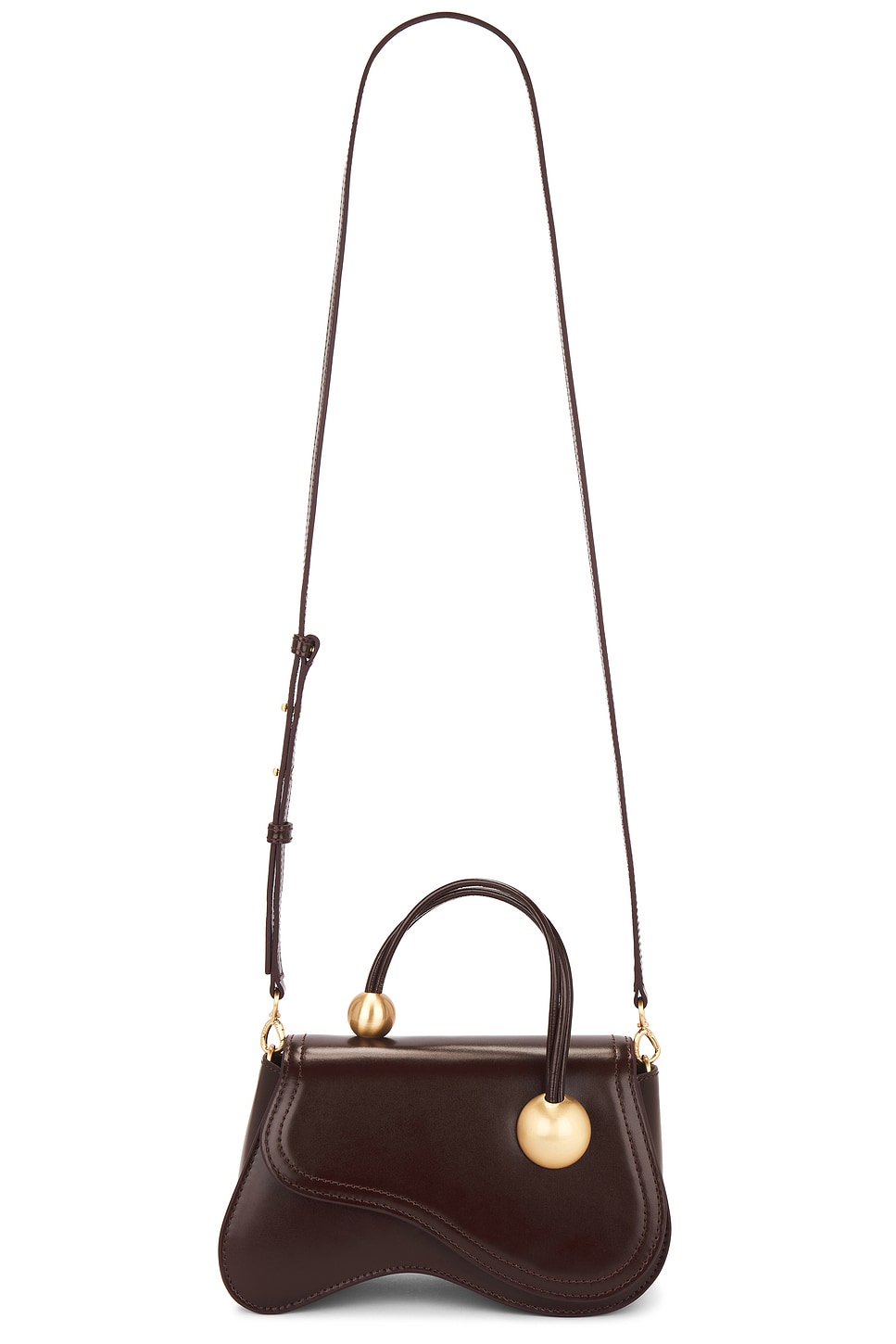 Cult Gaia Kazia Crossbody Bag in Espresso | REVOLVE