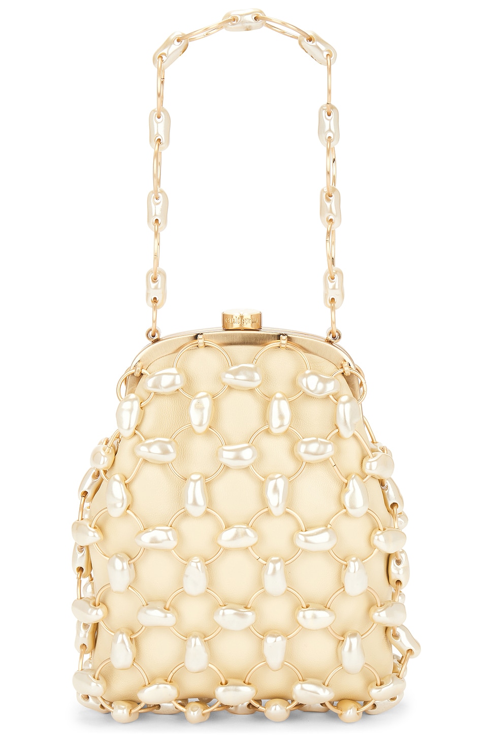 Cult Gaia Brielle Wristlet in Champagne Pearl | REVOLVE