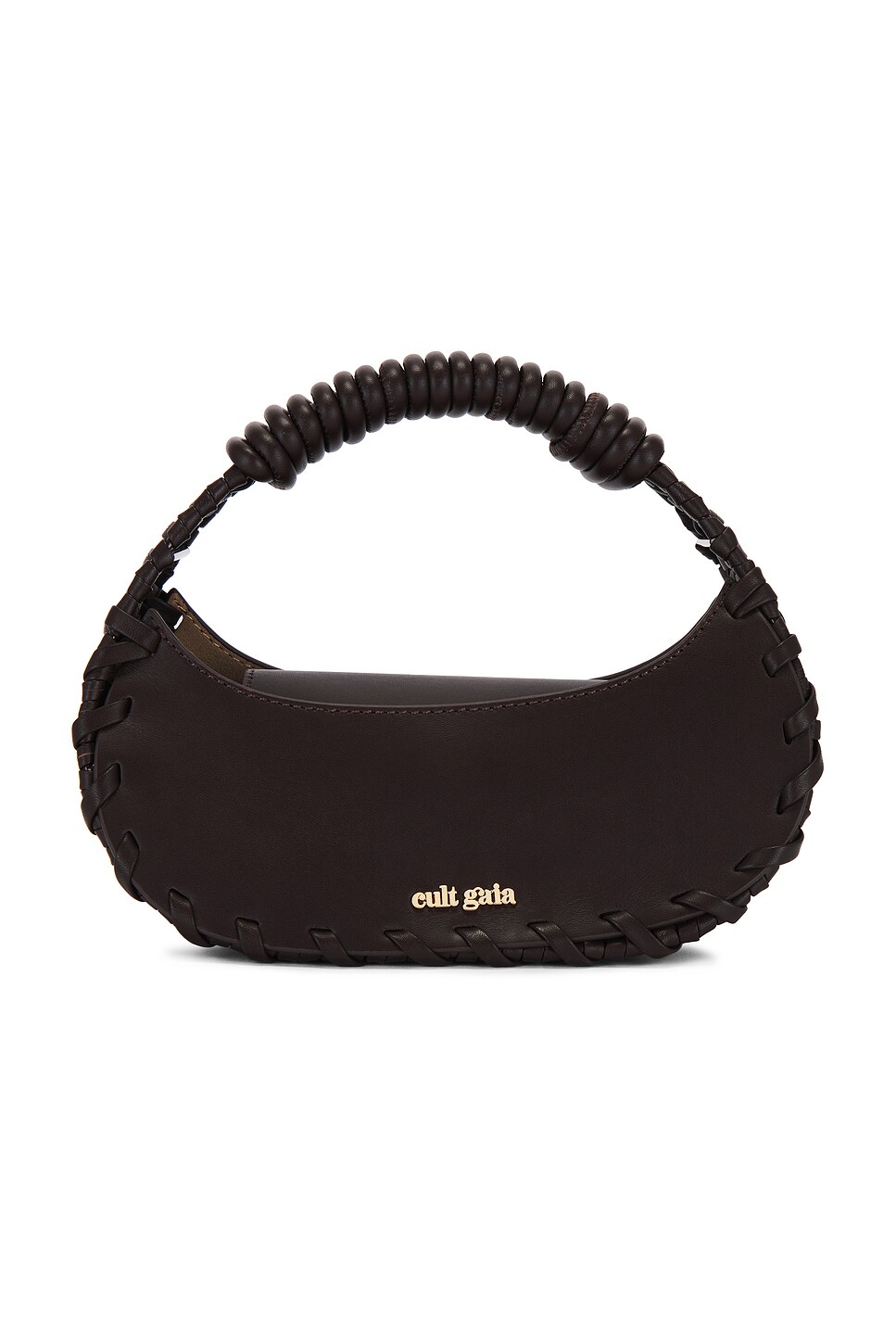 Cult Gaia Aiko Top Handle Bag in Espresso | REVOLVE