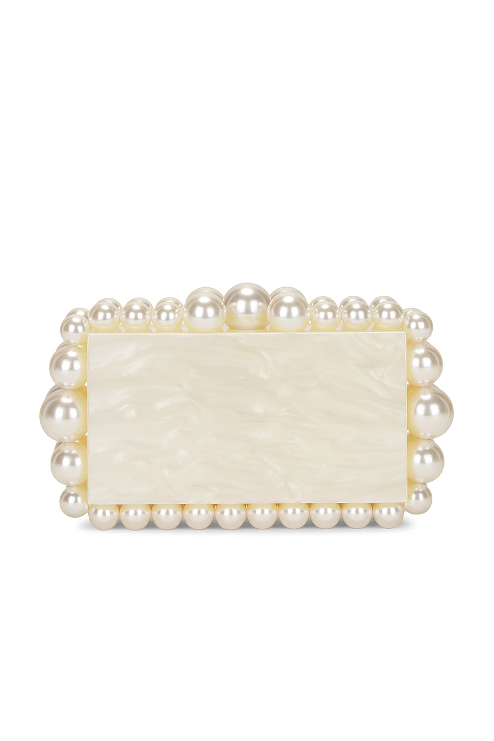 Cult Gaia Eos Box Clutch in Pearl